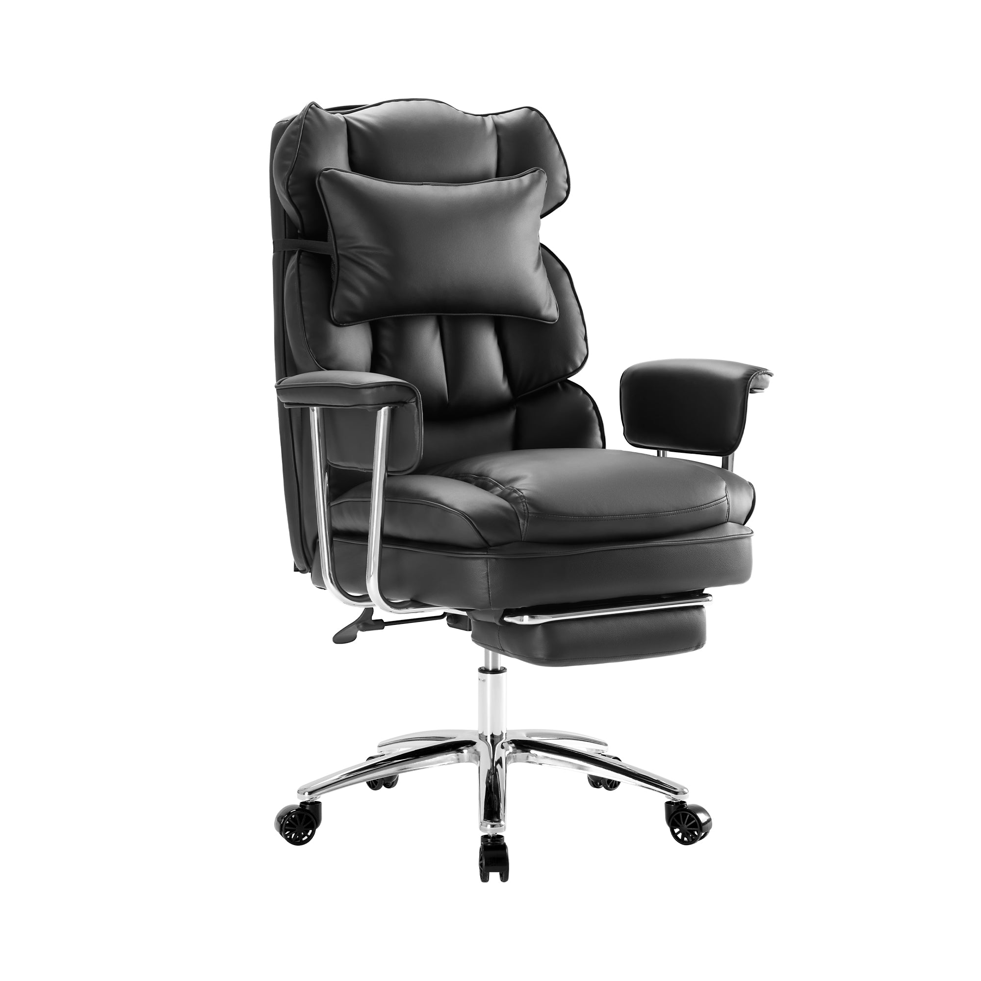 Computer Chair Leather with Leg Rest for Office