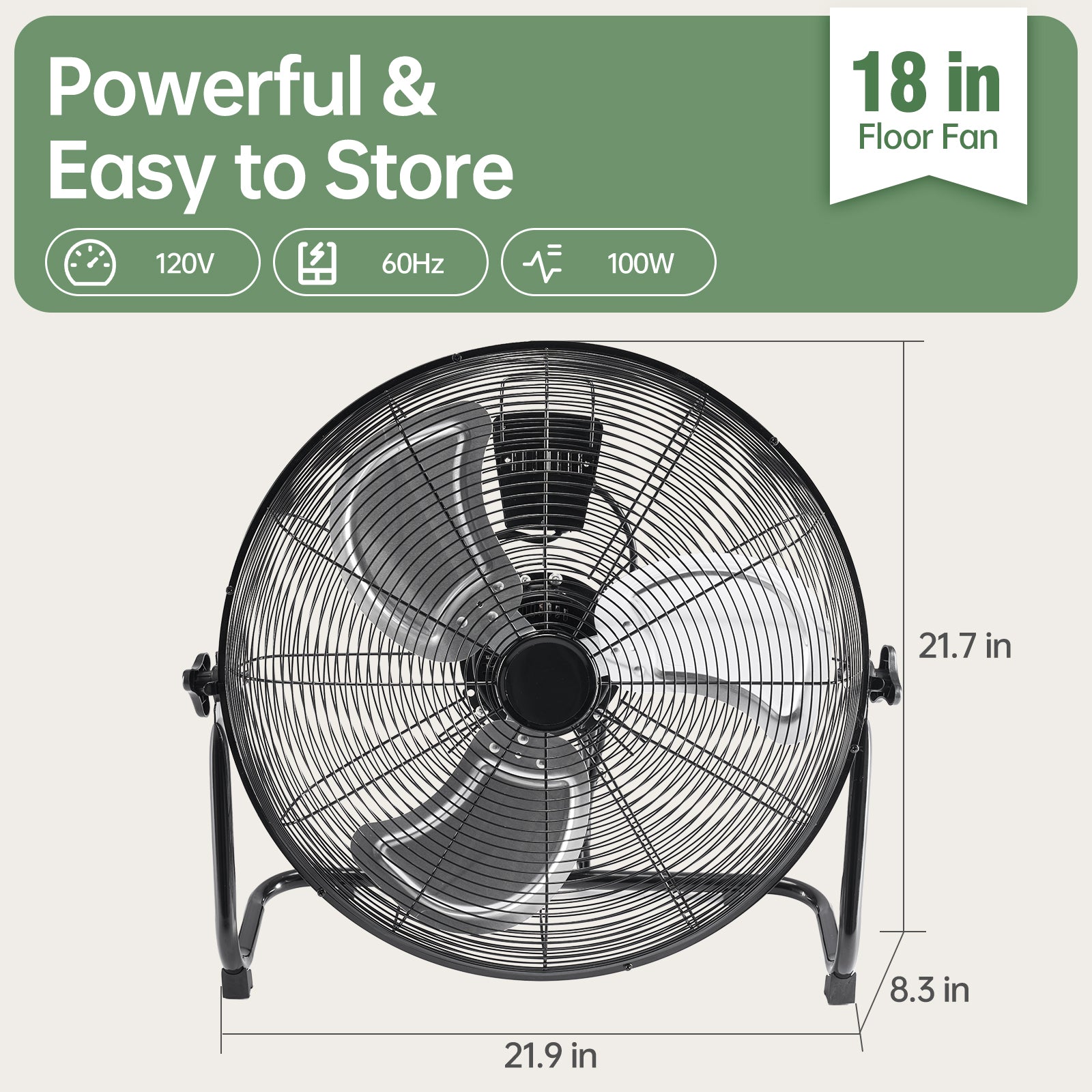 Industrial High-Velocity Floor Fan