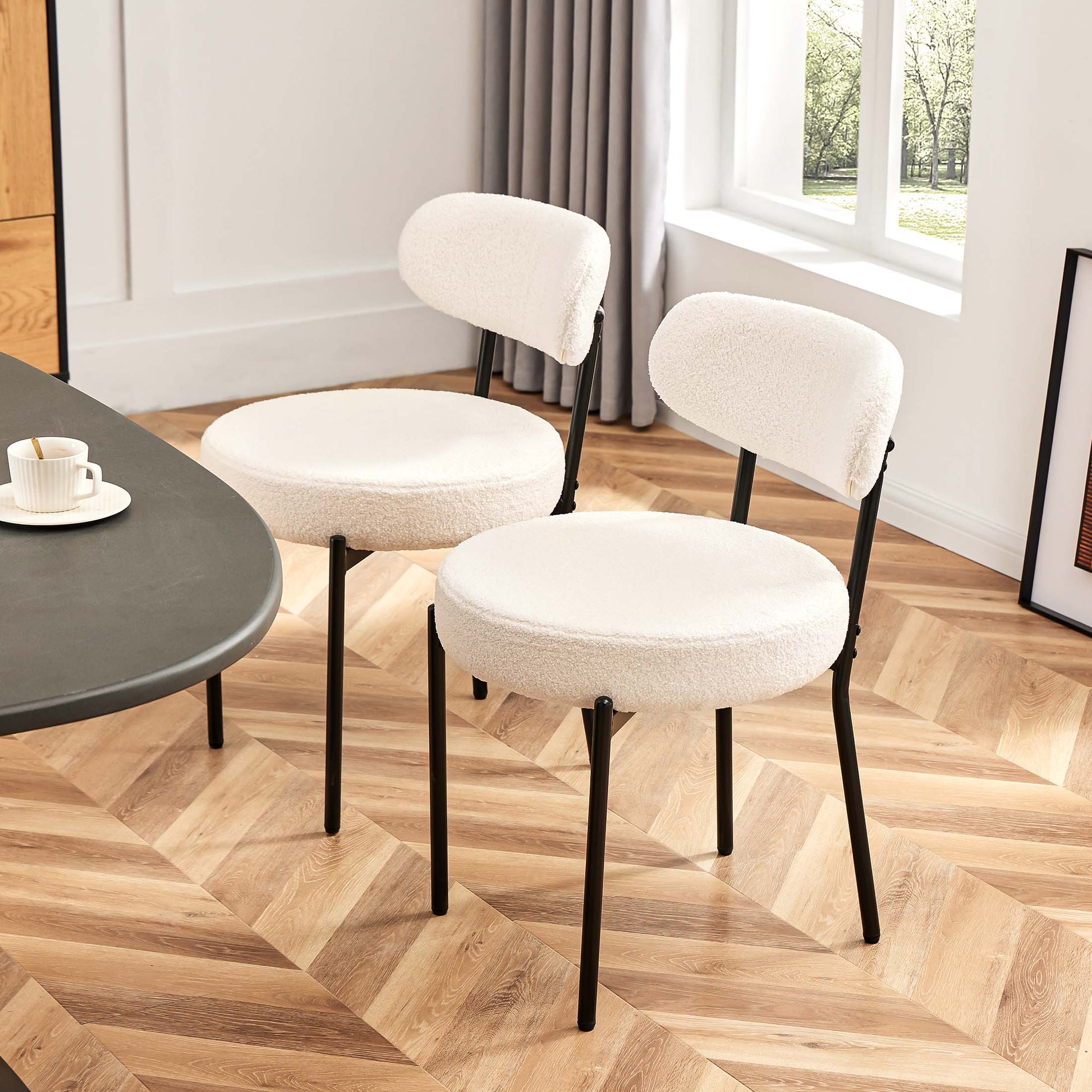 Dining Chair Set of 2 Soft Cushions for Dining Room
