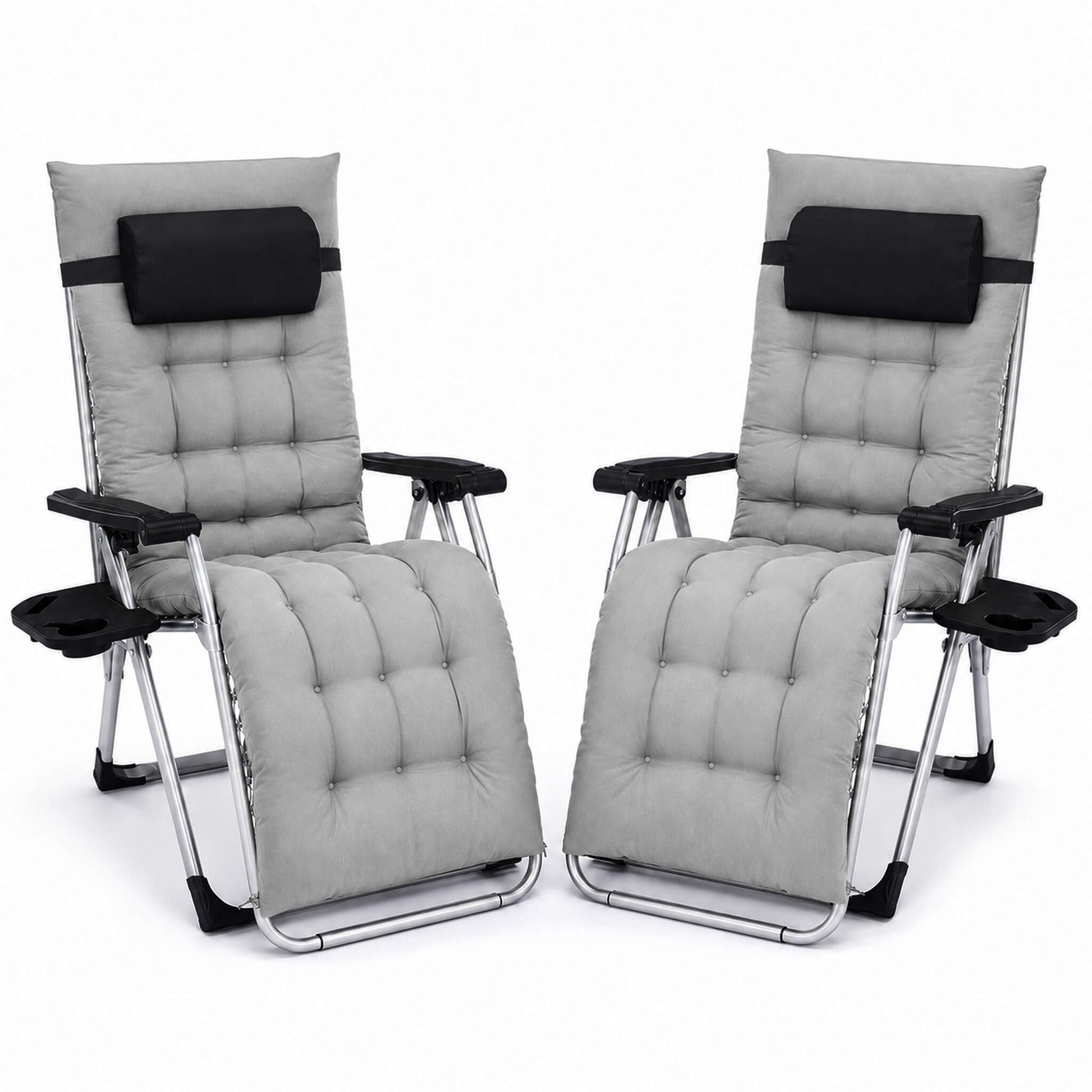 Foldable Zero-Gravity Outdoor Lounge Chair for Beach/Patio