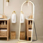 Full Length LED Mirror with 3 Color Lights - Arched & Rectangle Standing Floor Mirror