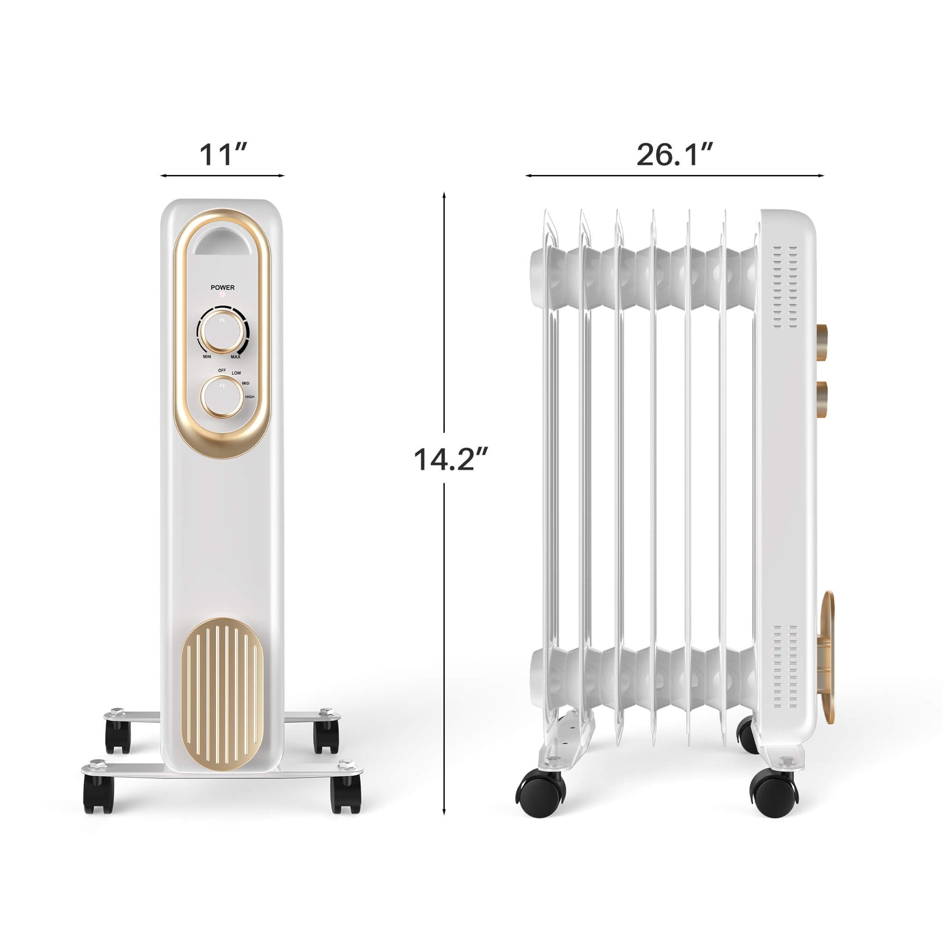 SilentRadiate Oil-Filled Radiator Heater for Indoor Use