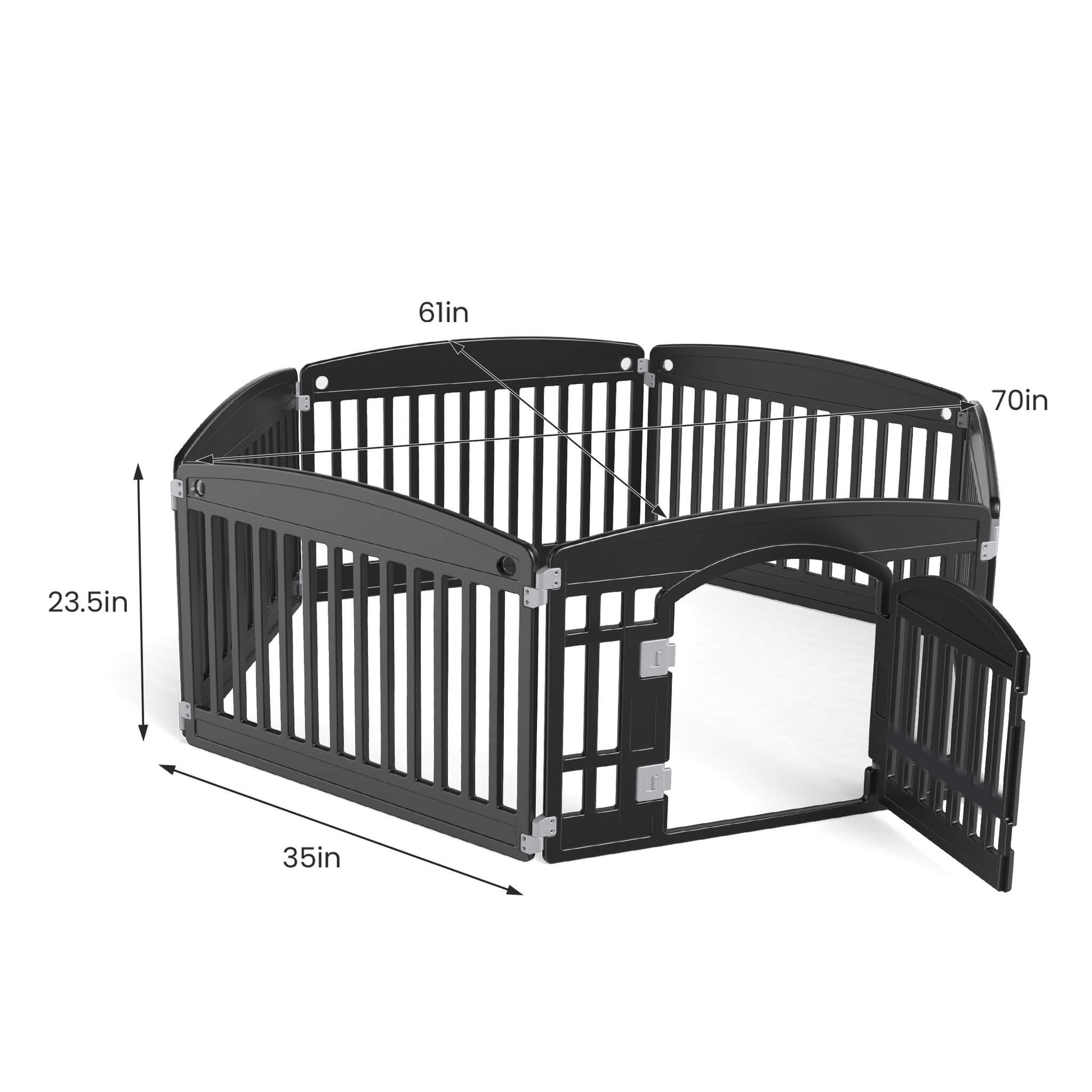 Plastic Dog Playpen with Door, Puppy Fence