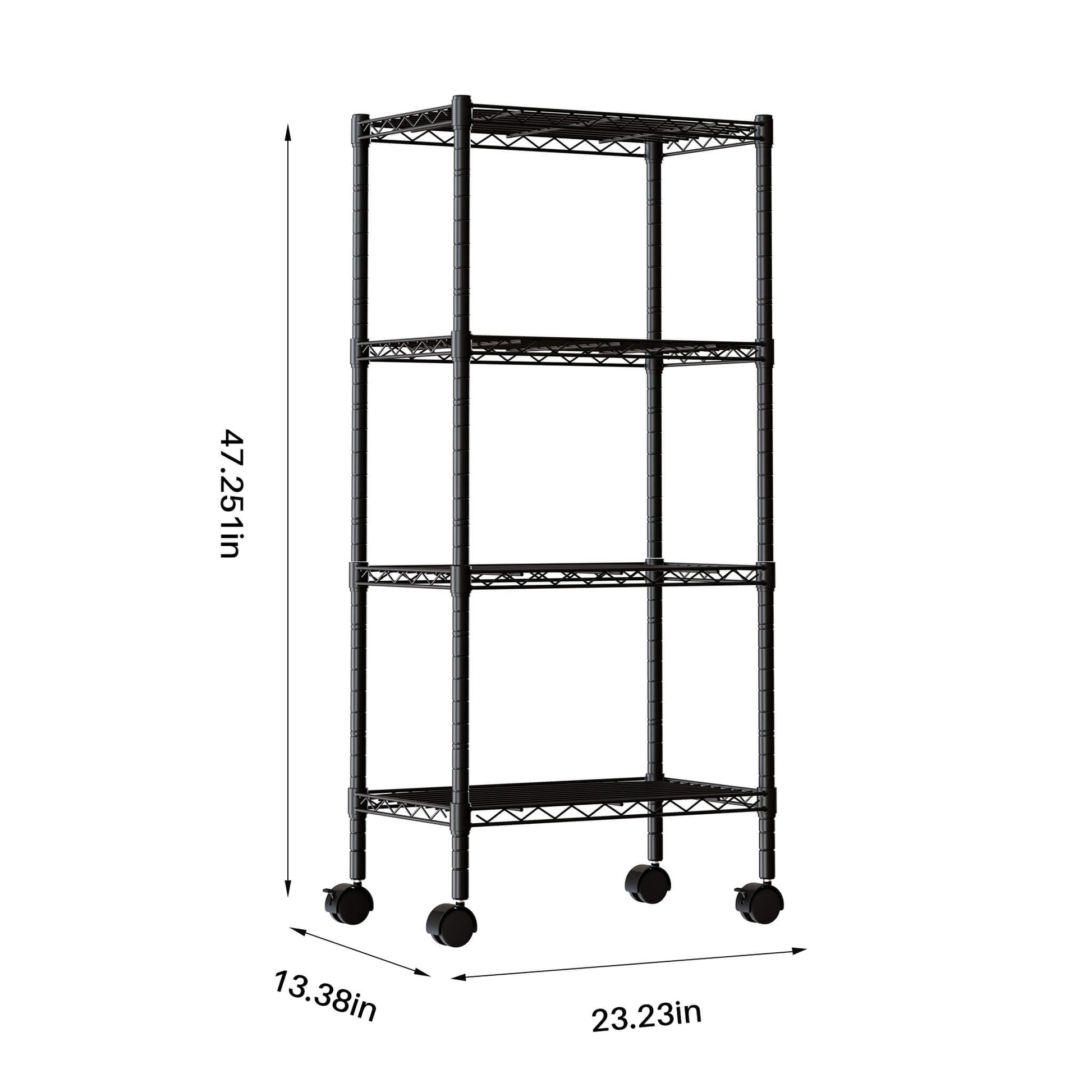 Heavy Duty Rolling Wire Storage Shelves for Kitchen/Pantry/Basement