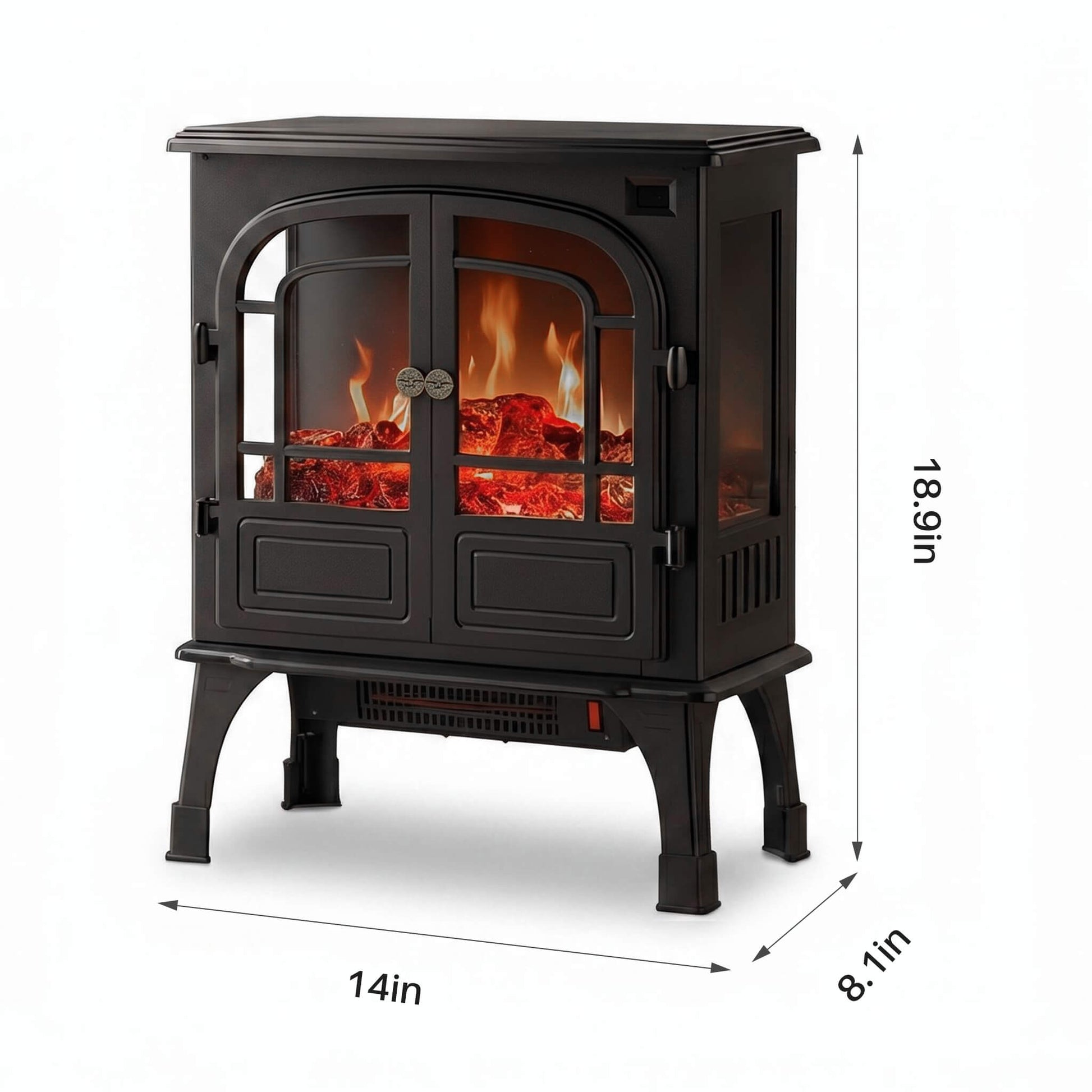 Freestanding Electric Heater with 2 Heating Modes for Indoor Use