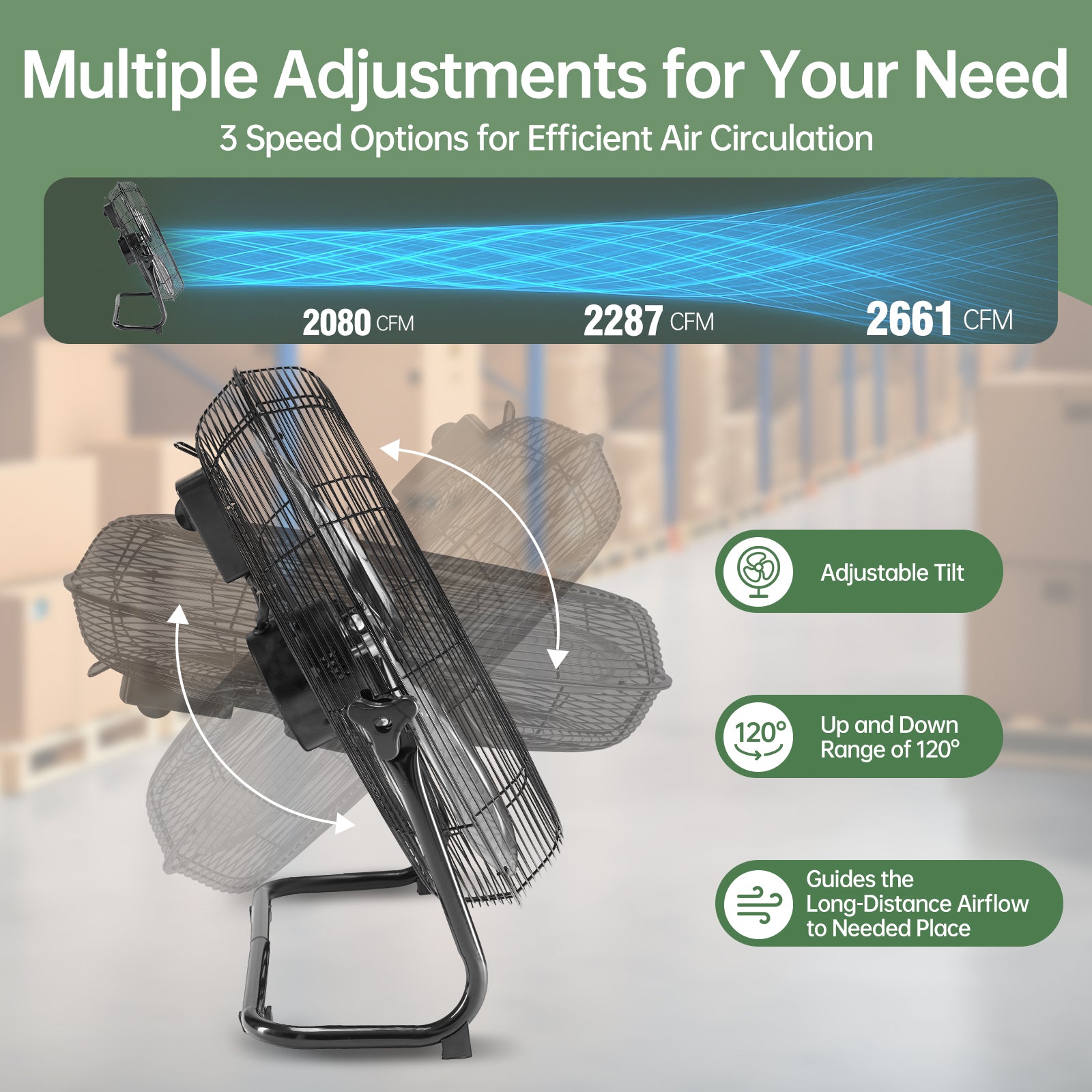 Industrial High-Velocity Floor Fan