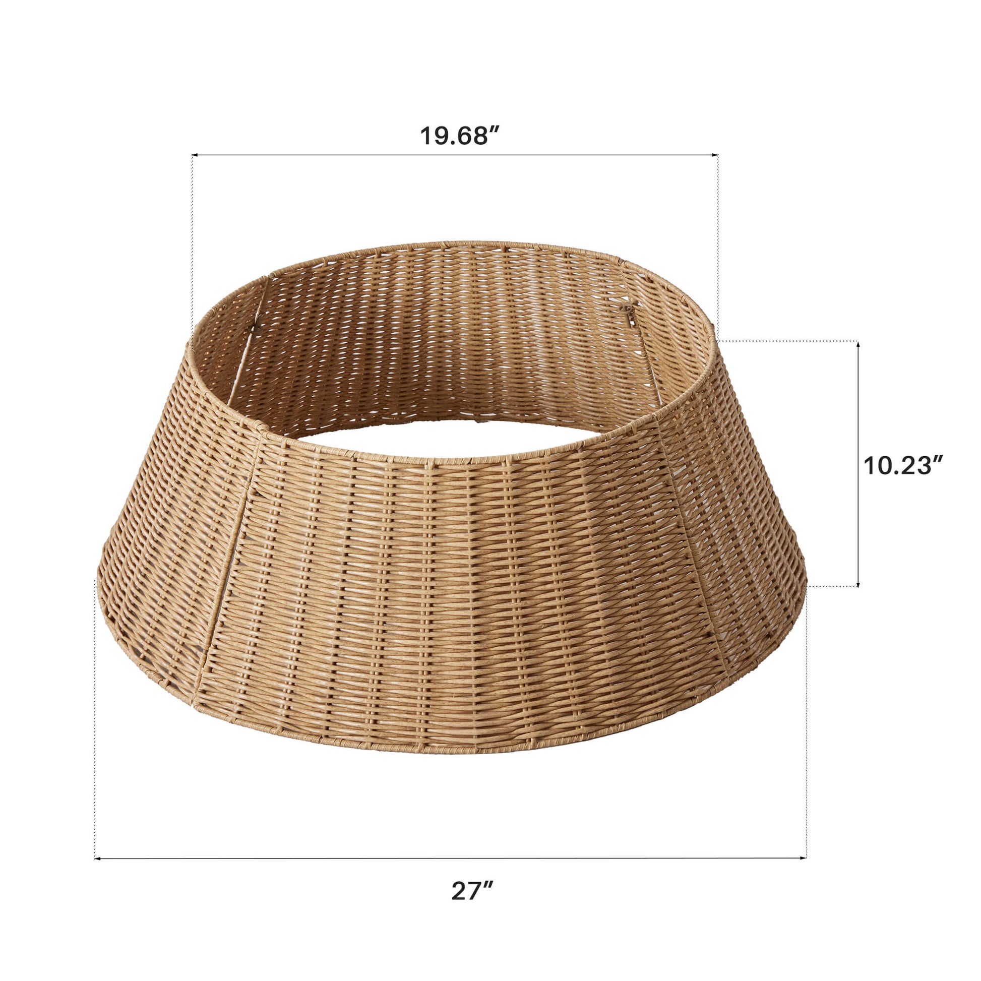 Hand-woven Christmas tree skirt Foldable -Tool-Free-Wrought Iron