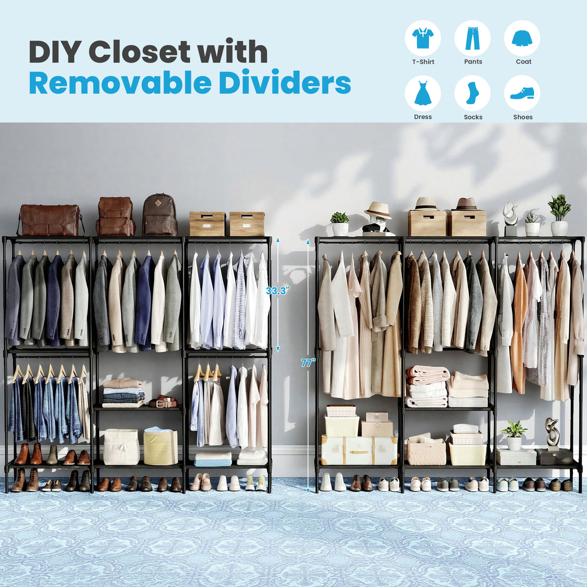 Heavy-Duty Portable Wardrobe—Designed for Small Spaces