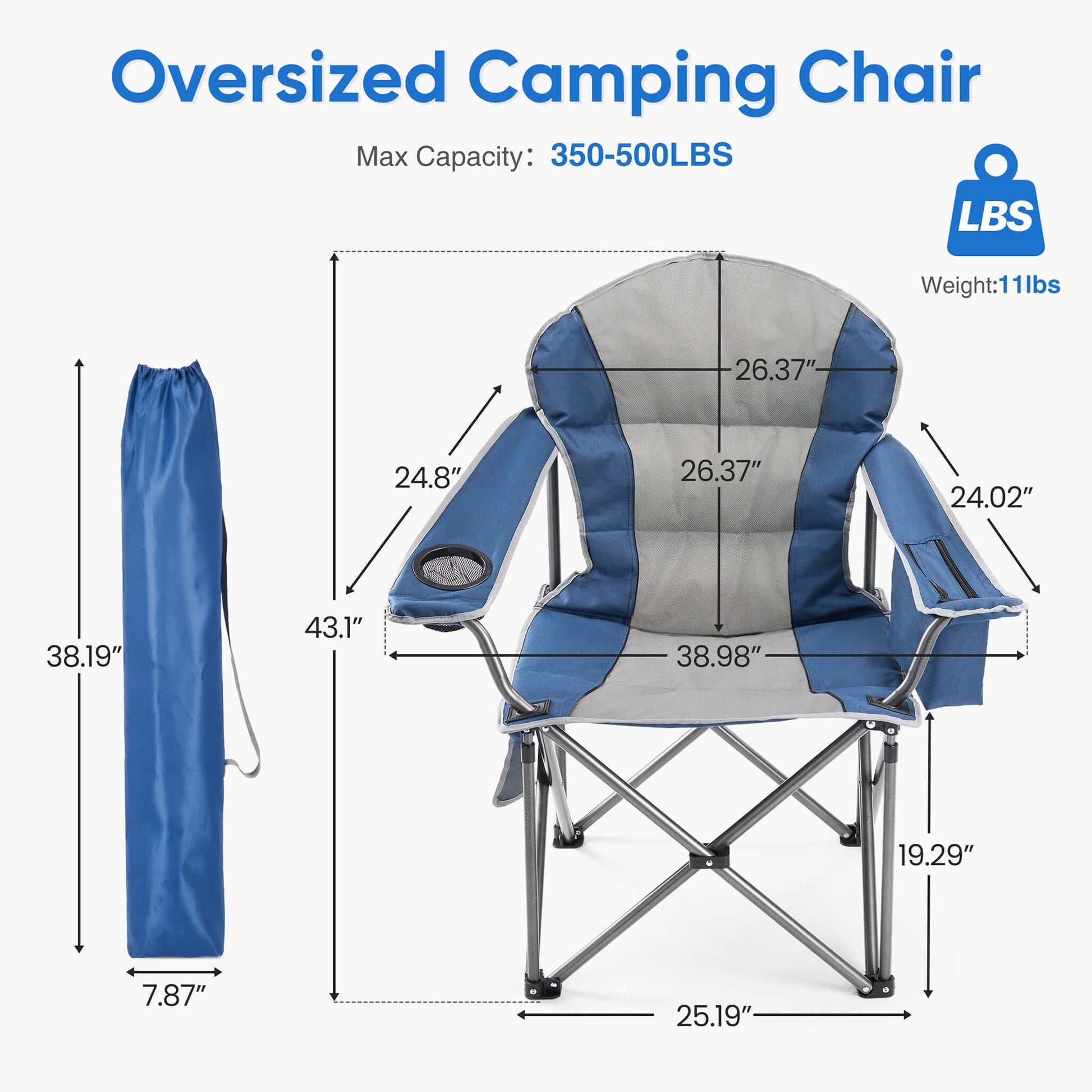 Portable Folding Camping Chair with Side Pocket