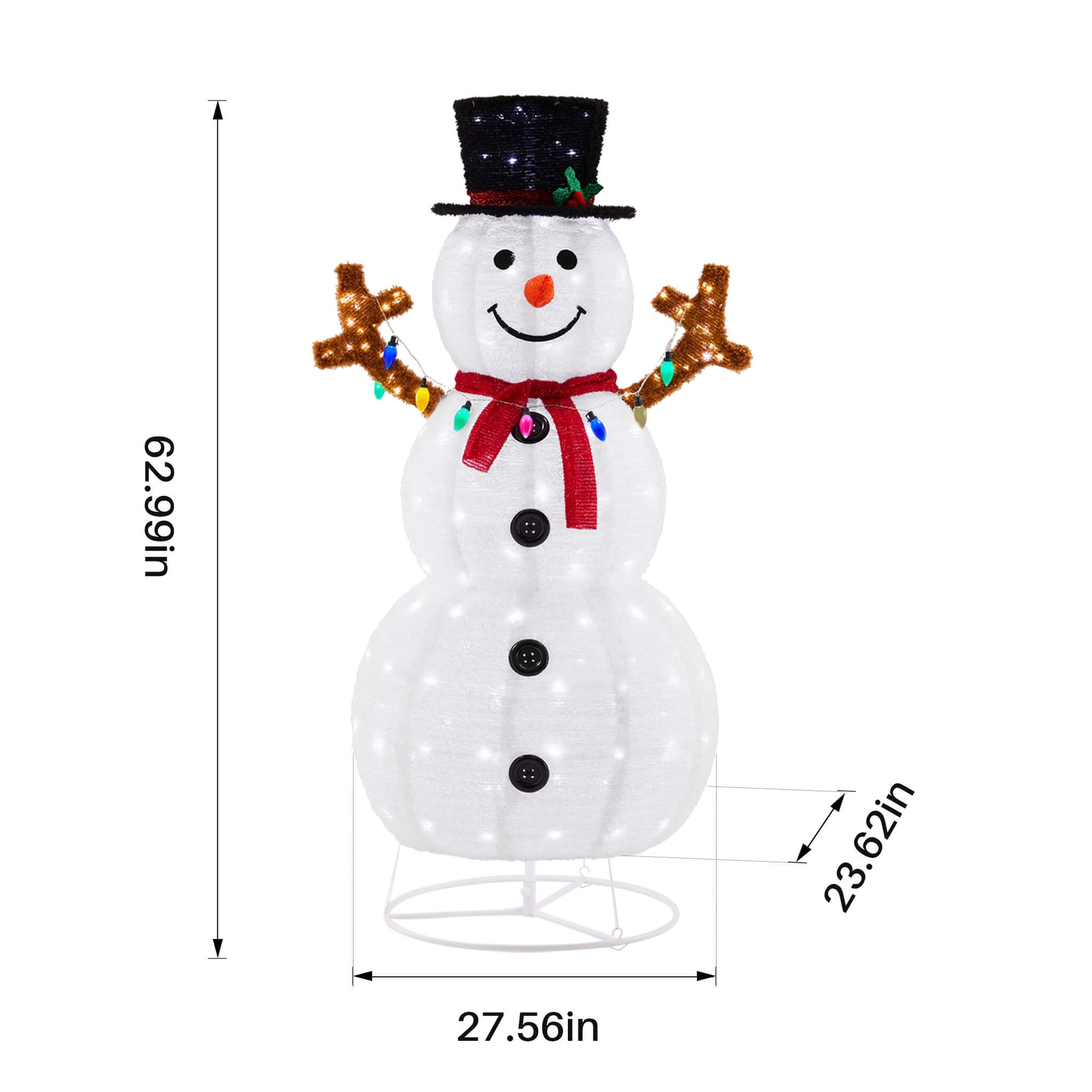 Lighted Snowman Outdoor Christmas Decoration