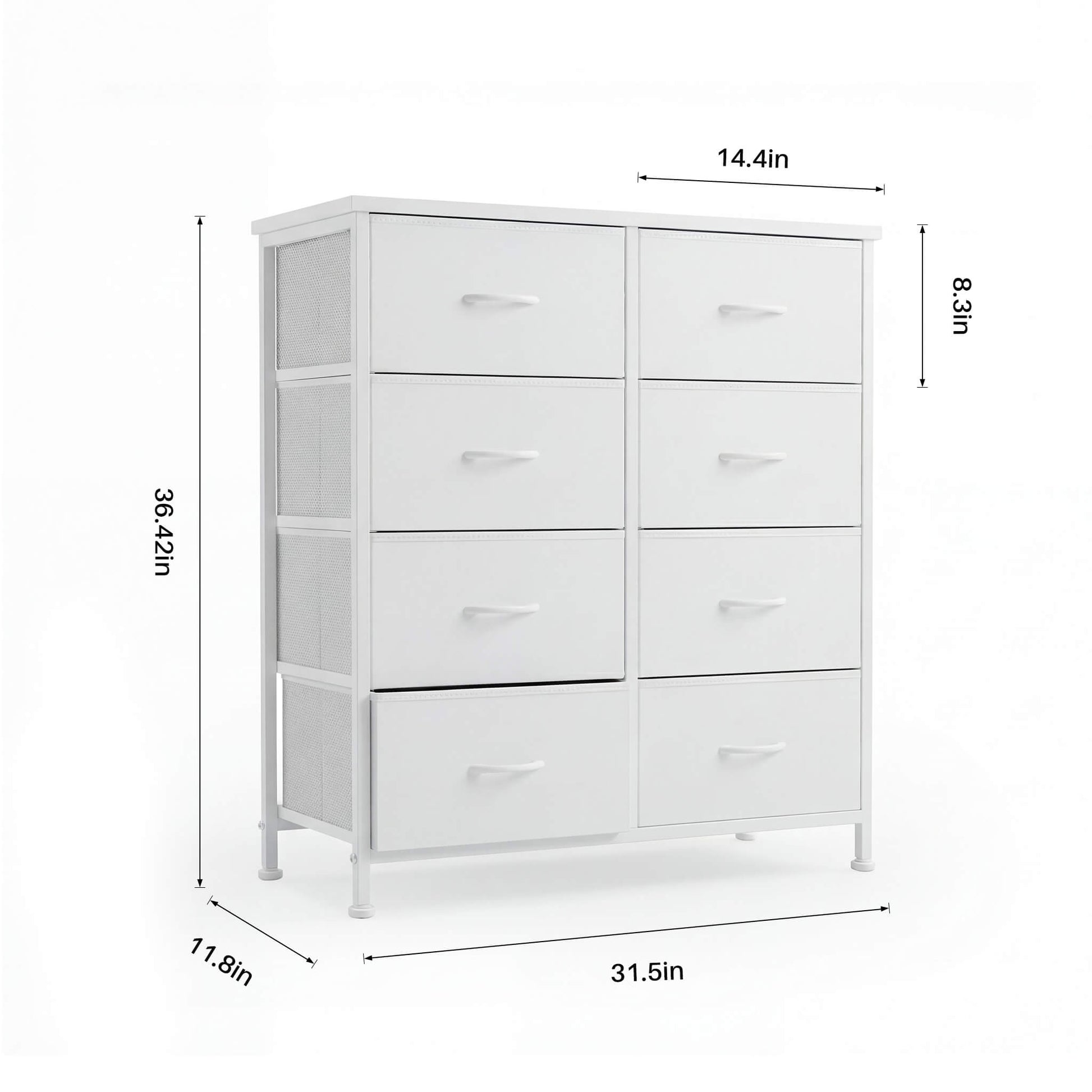 High Dresser Fabric Storage Tower 8 Fabric Drawer