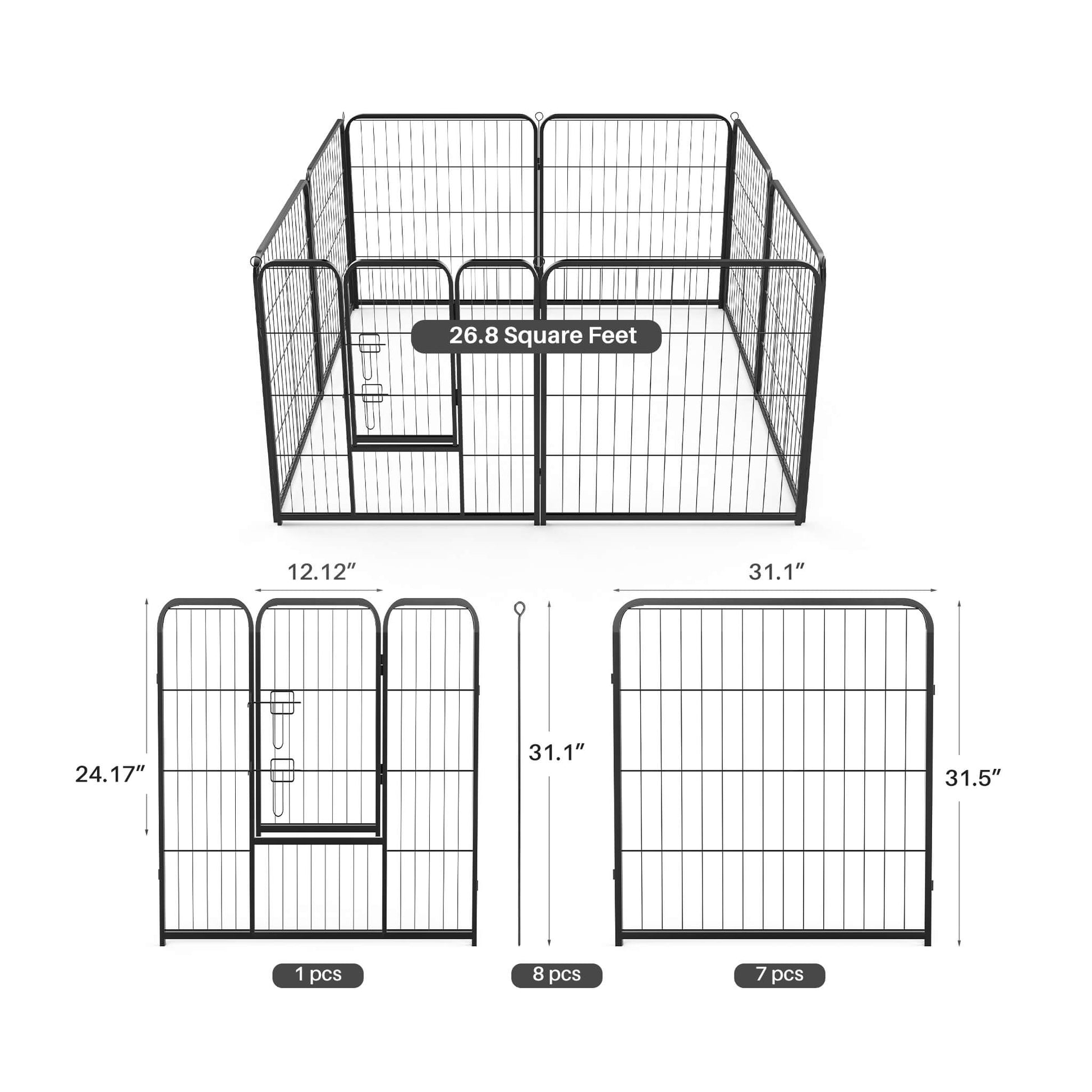 Dog Fence Collapsible for Garden Patio