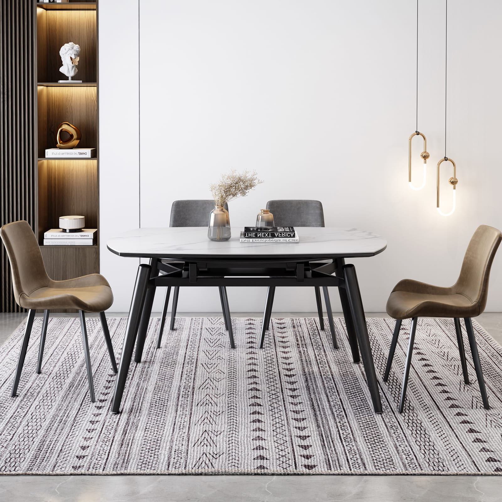 Luxury Weave Washable Area Rug for Bedroom Living Room
