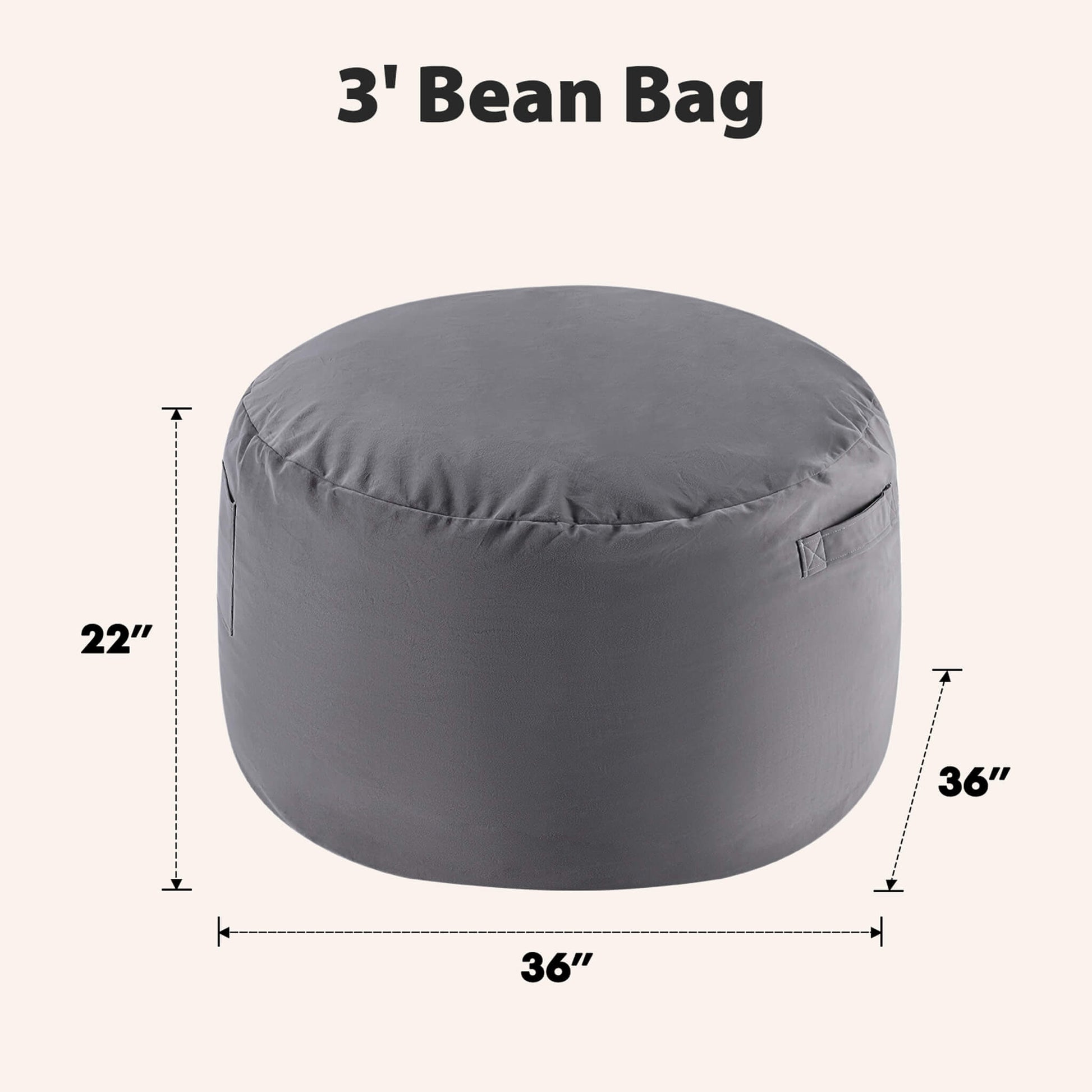 Adult Universal Bean Bag Chair-Round & Cozy Comfort