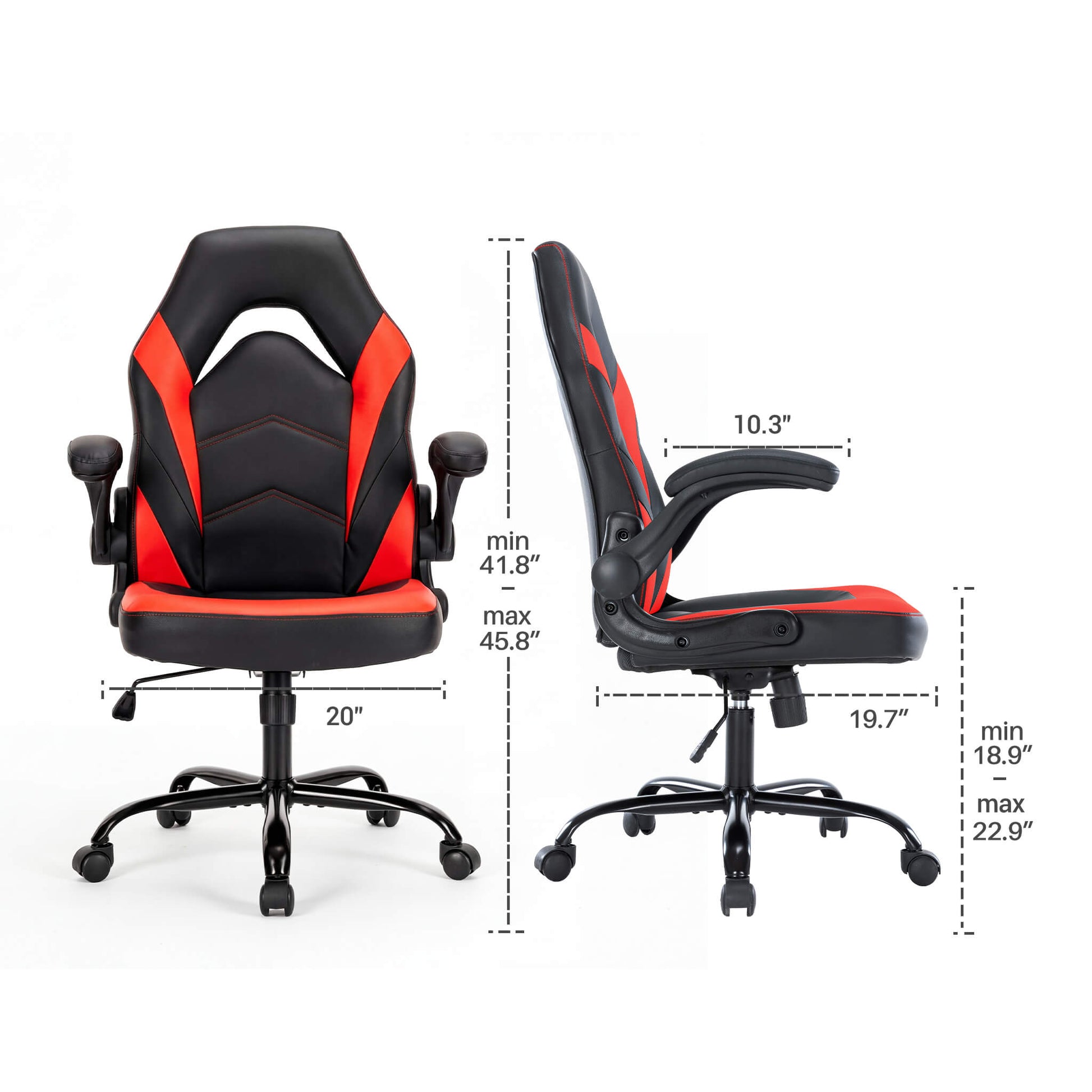 Leather Gaming Chair Height Adjustable For Playroom