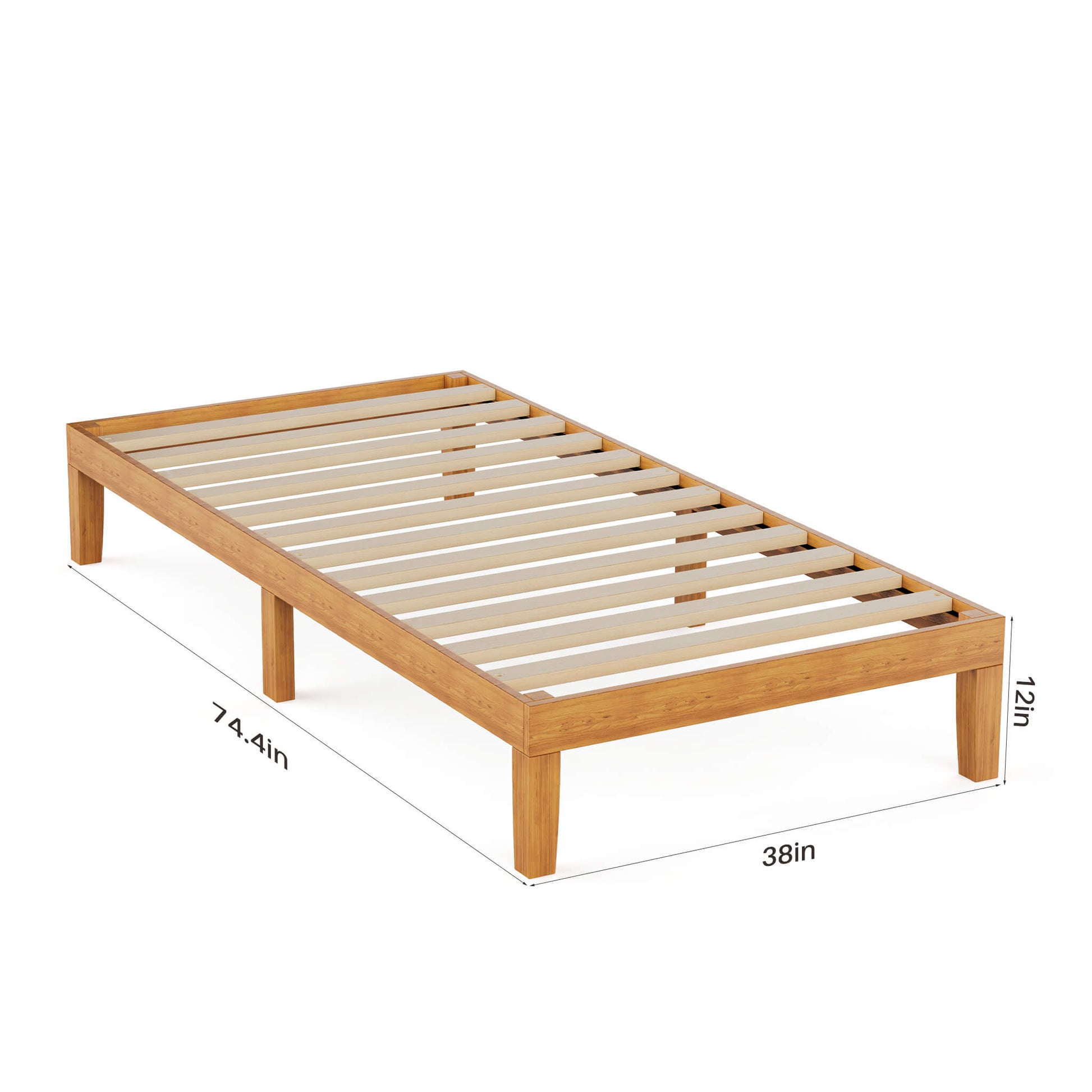 Minimalist Solid Wood Bed Frame for Bedroom