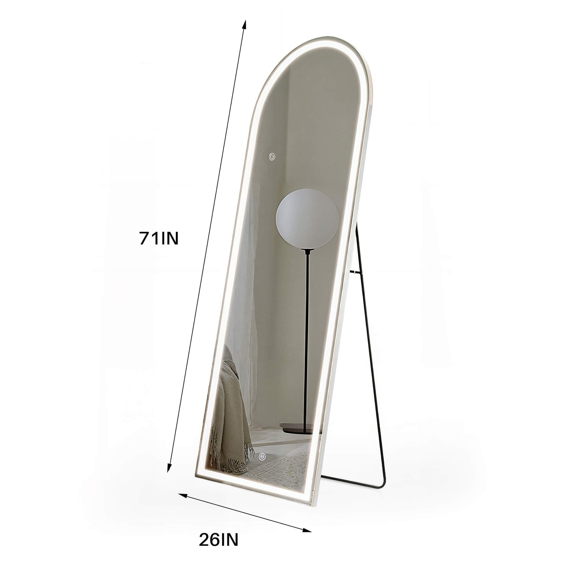 Tri-colour LED Illuminated Mirror for Indoors