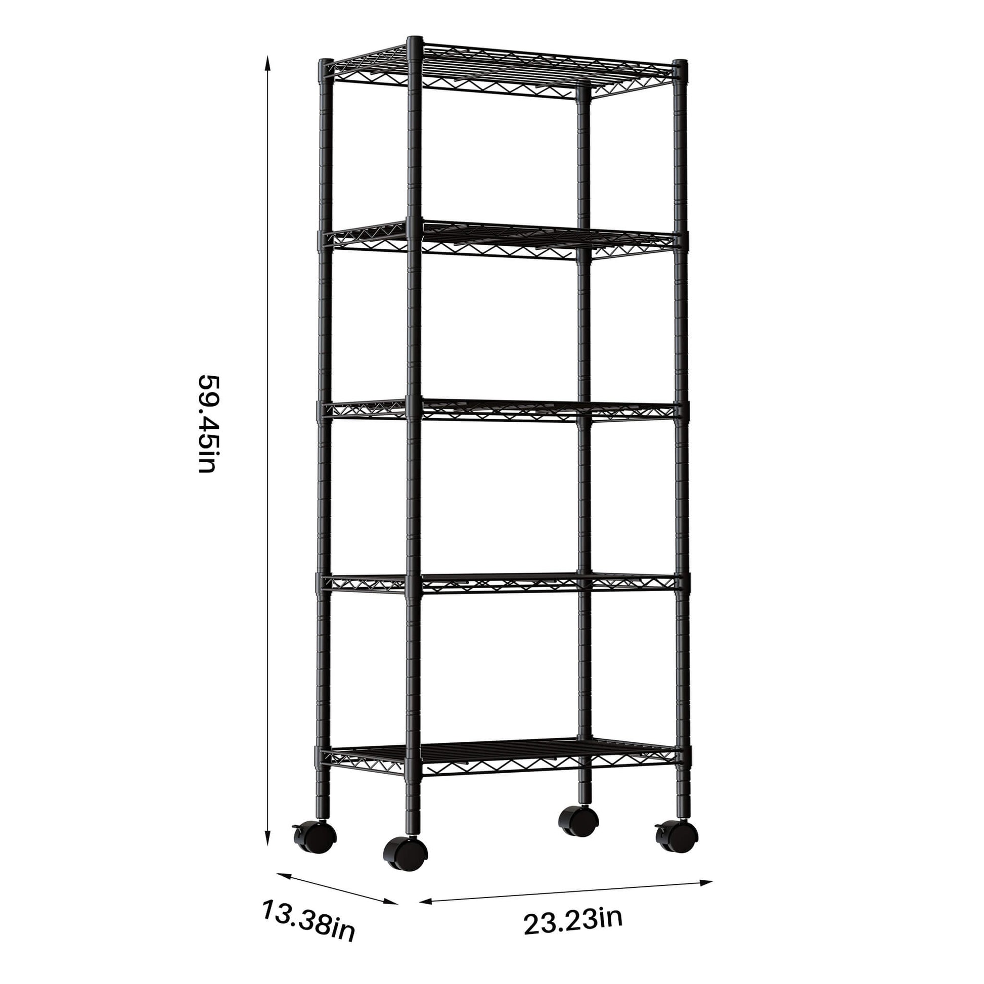 Heavy Duty Rolling Wire Storage Shelves for Kitchen/Pantry/Basement