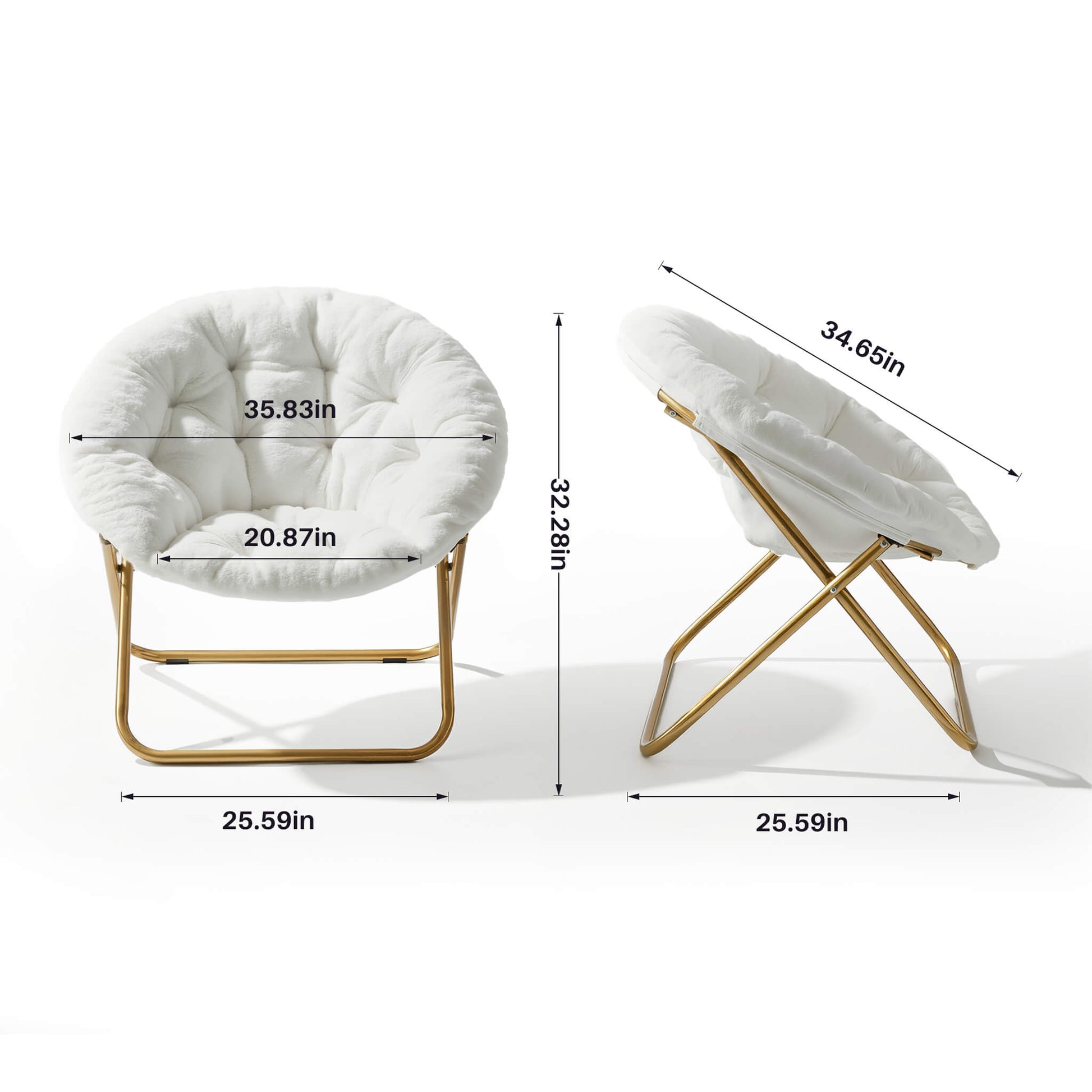 Foldable Saucer Moon Chair for Living Room