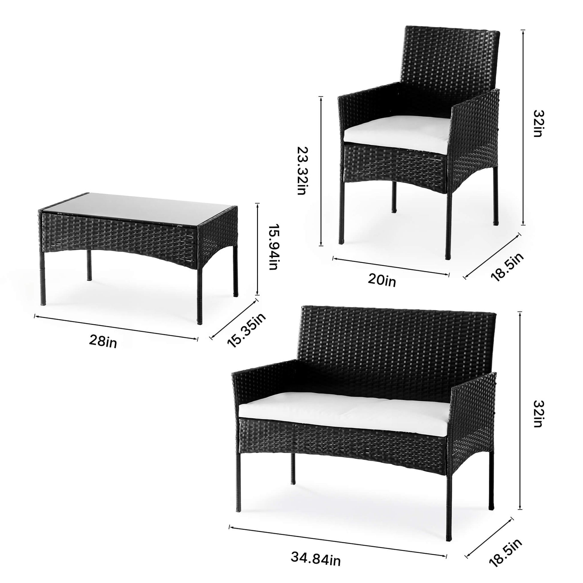 4-Piece Outdoor Furniture Set