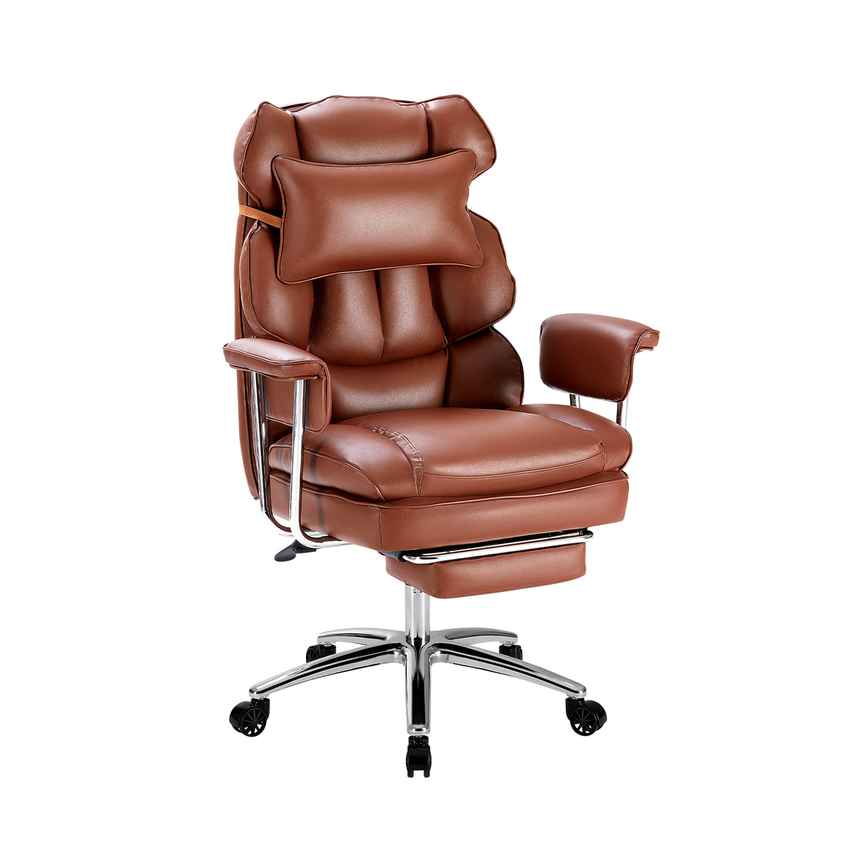 Computer Chair Leather with Leg Rest for Office