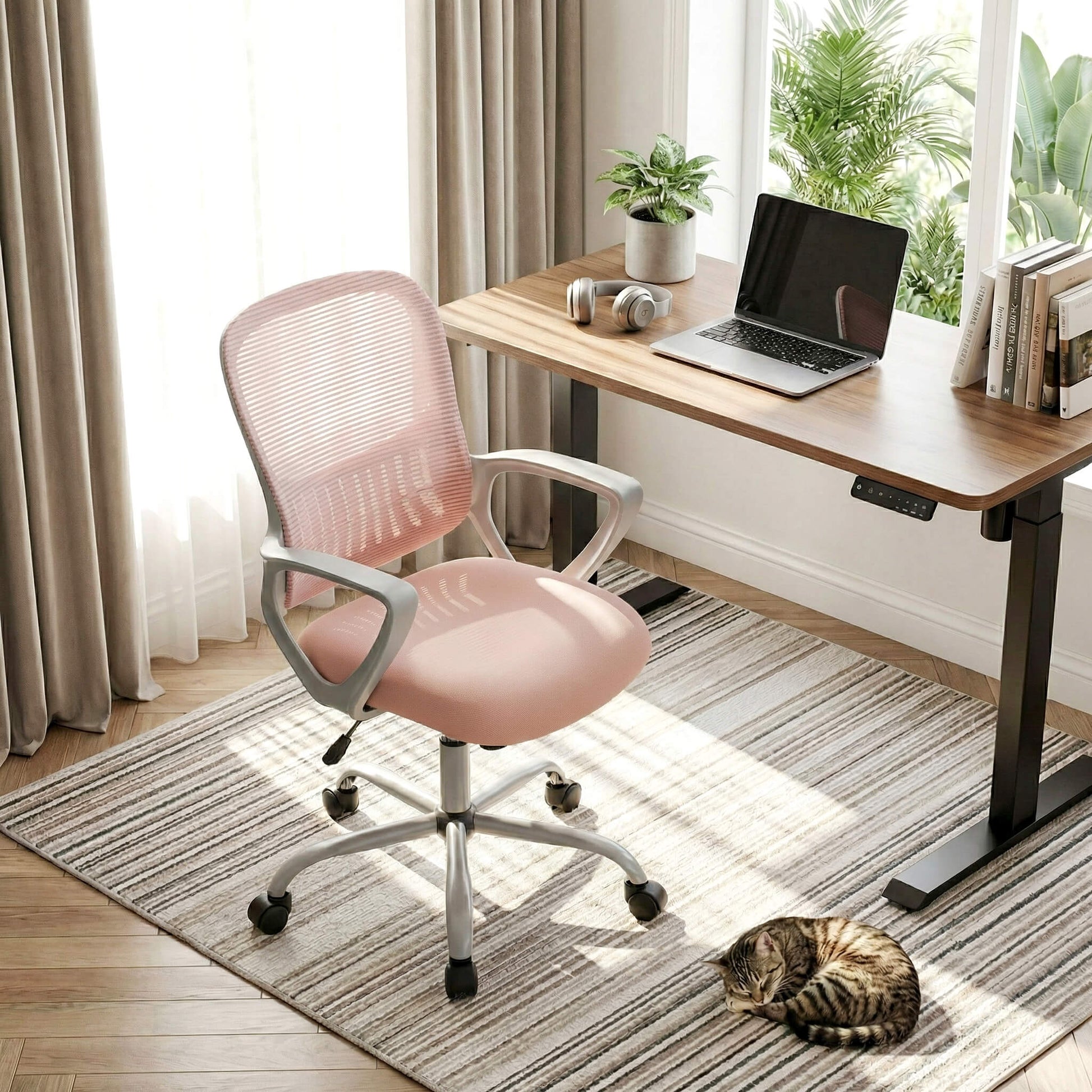 Office Chair with Lumbar Support and Armrests