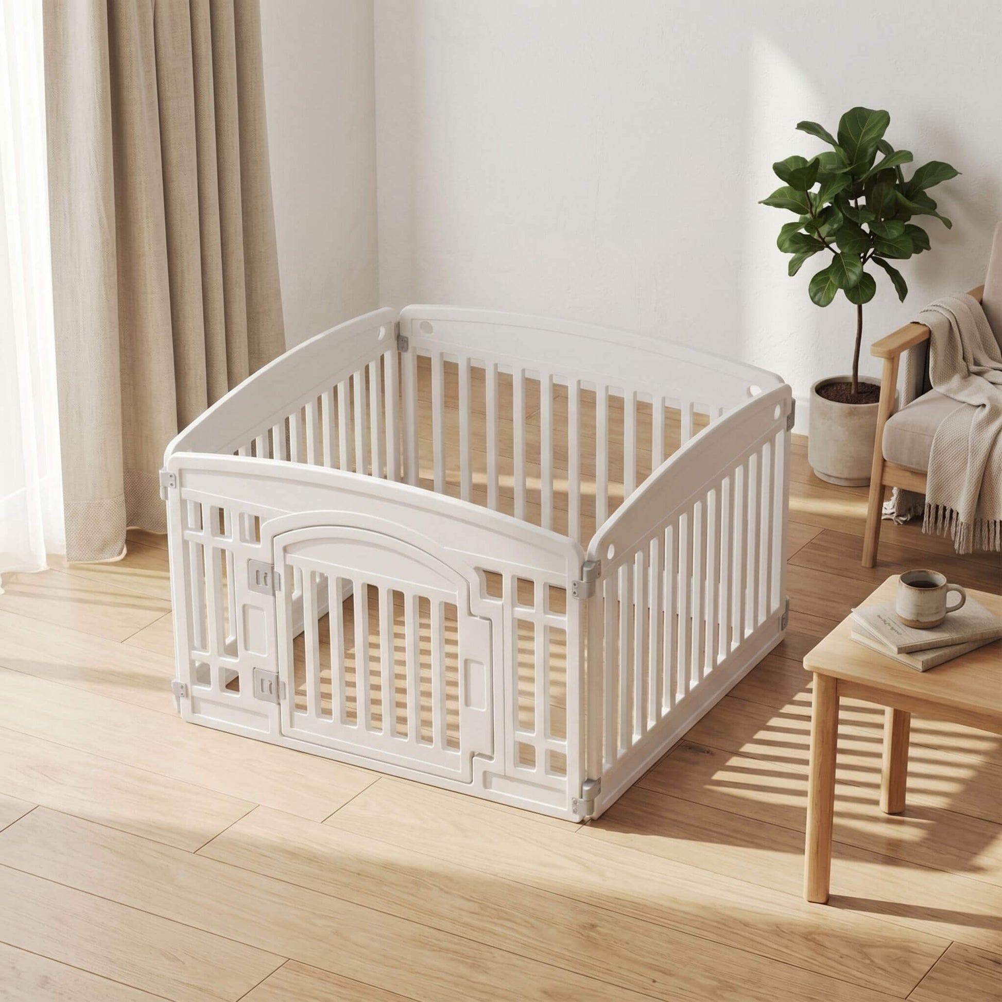 Plastic Dog Playpen with Door, Puppy Fence
