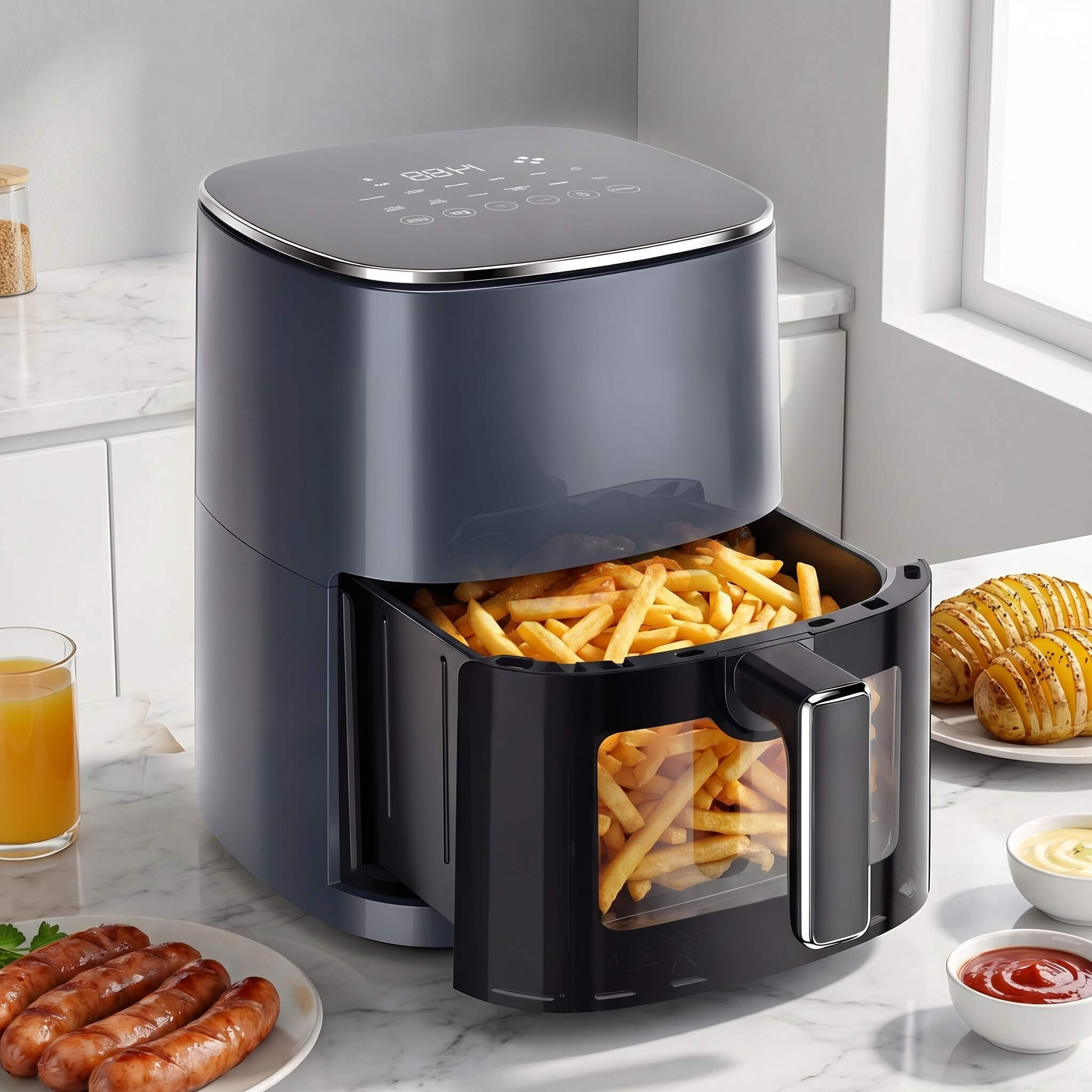12-in-1 Compact Air Fryer 6 Qt with Window