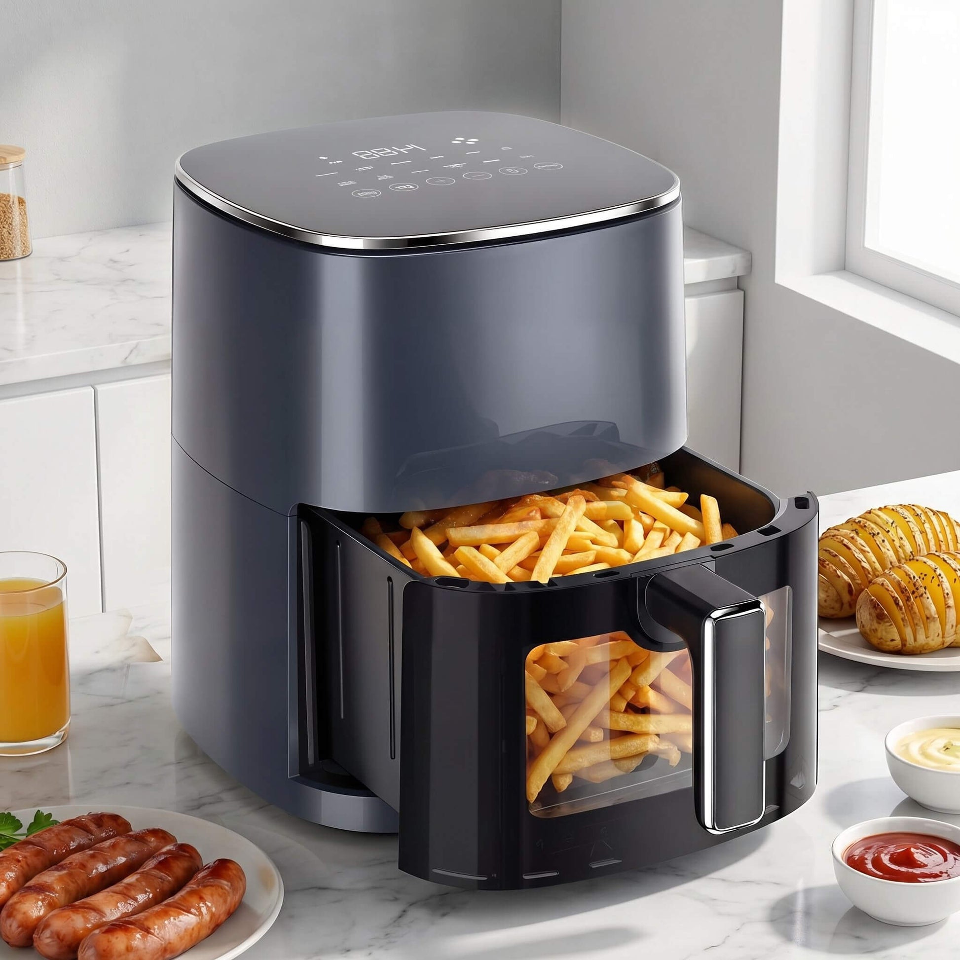 12-in-1 Compact Air Fryer 6 Qt with Window
