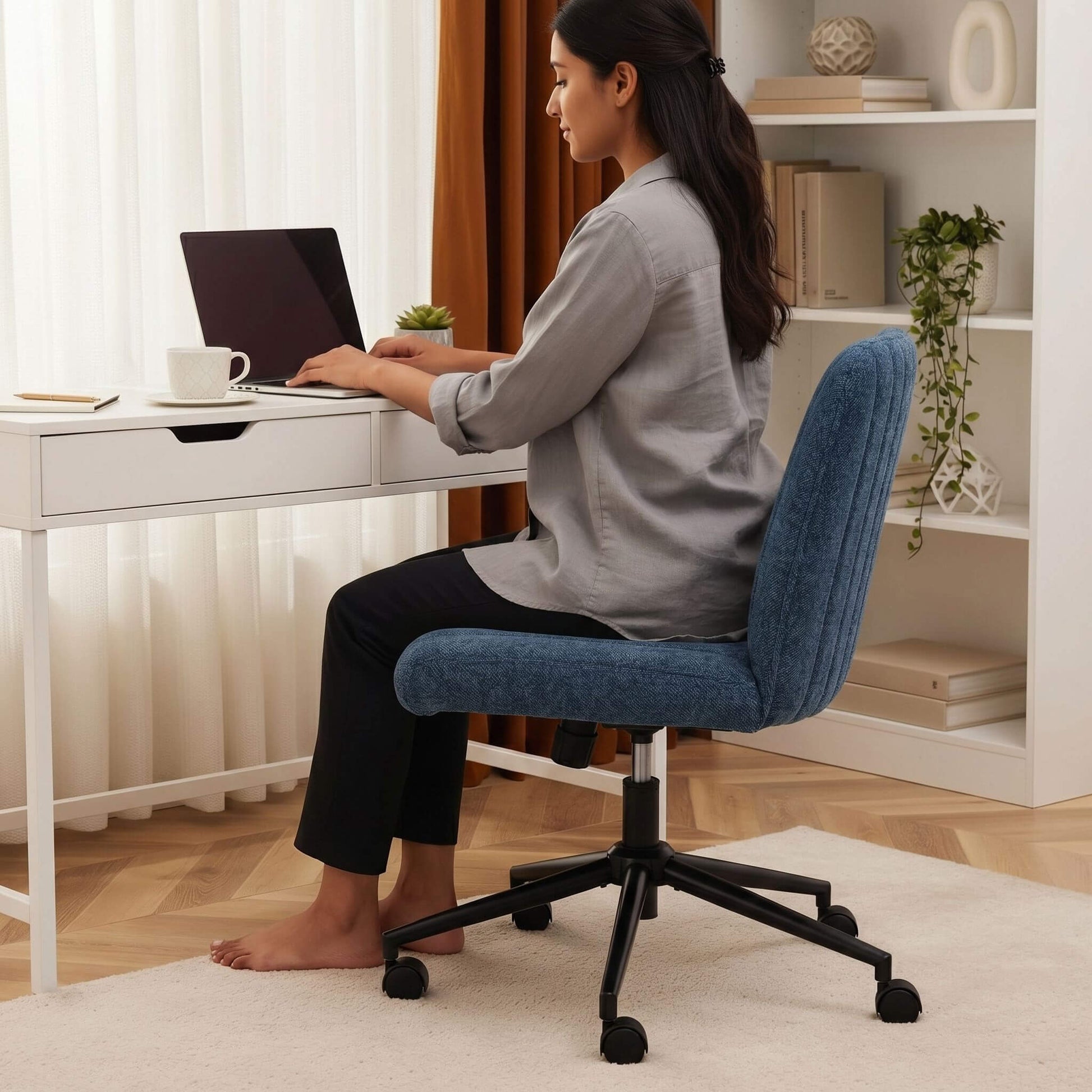 Armless Plank Chair, Adjustable, for Bedroom