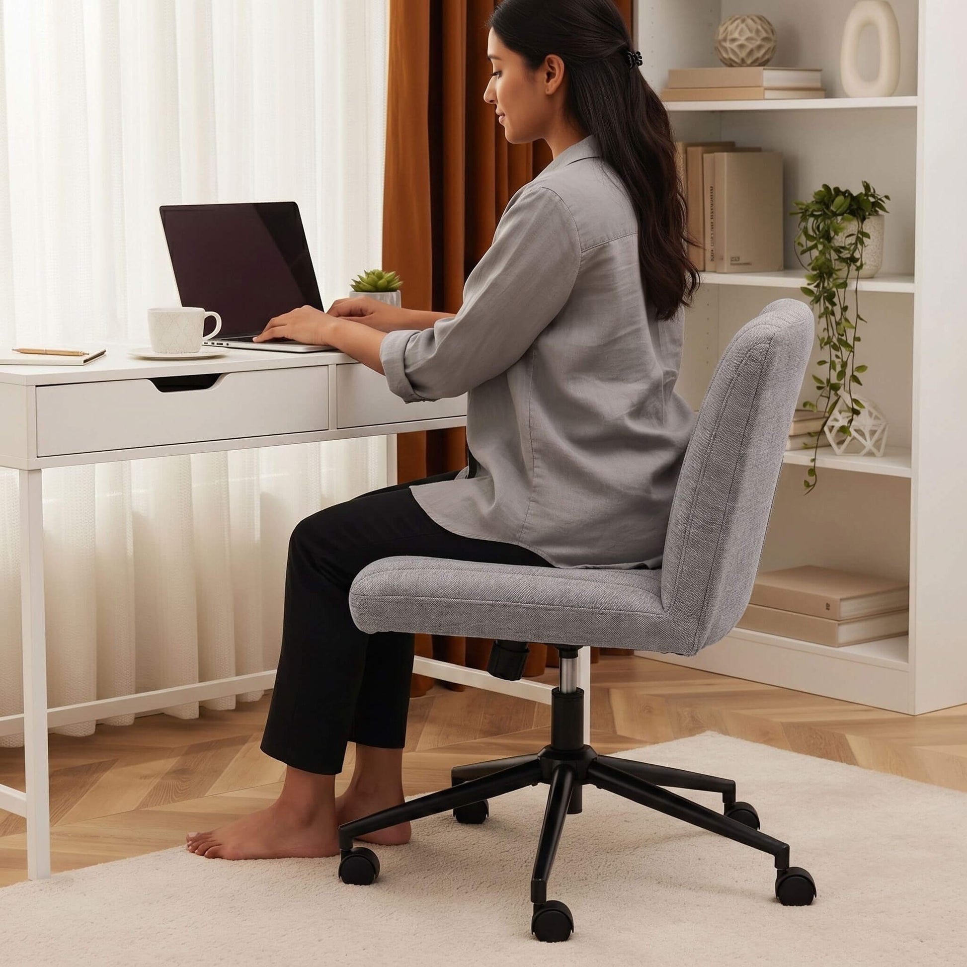 Armless Plank Chair, Adjustable, for Bedroom