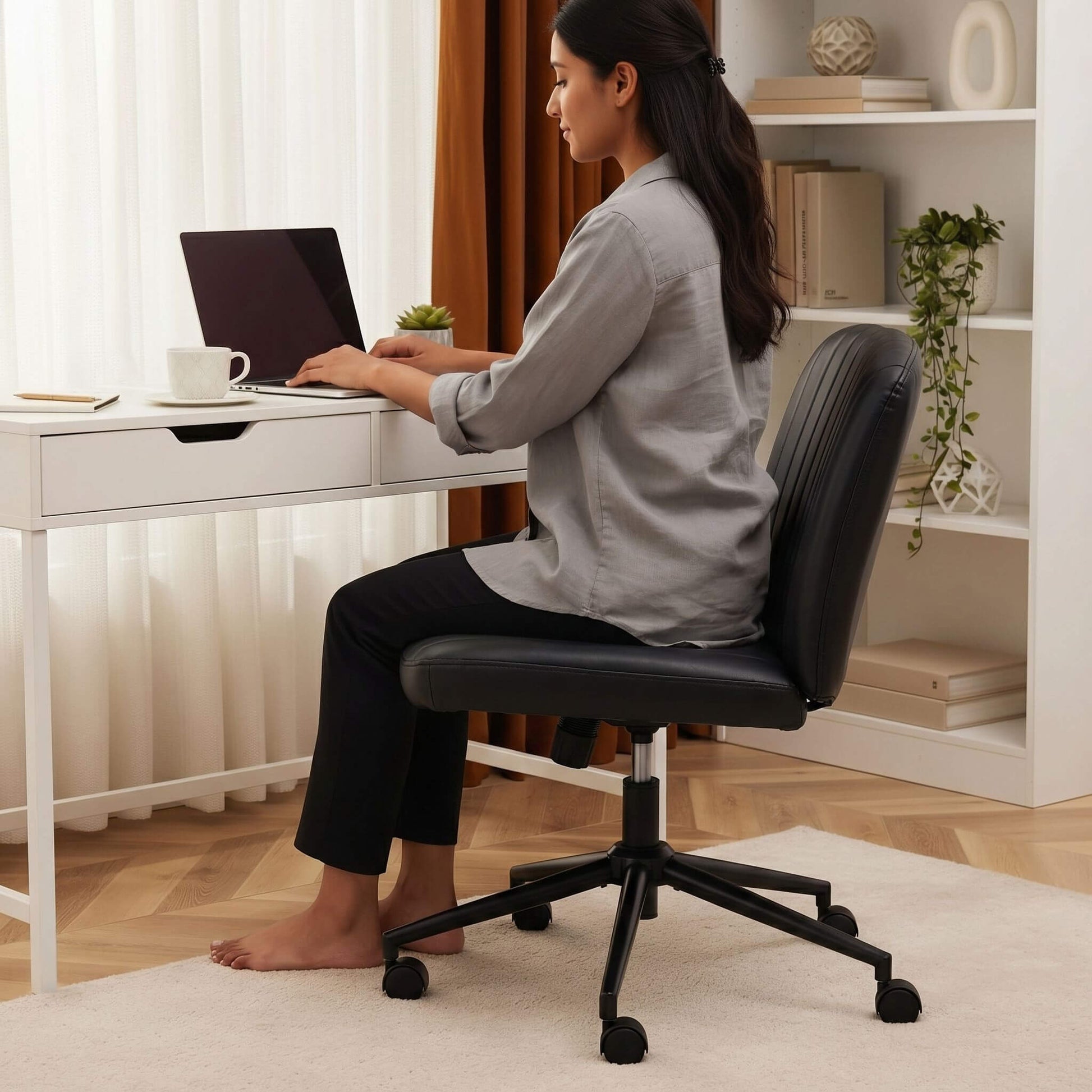 Armless Plank Chair, Adjustable, for Bedroom