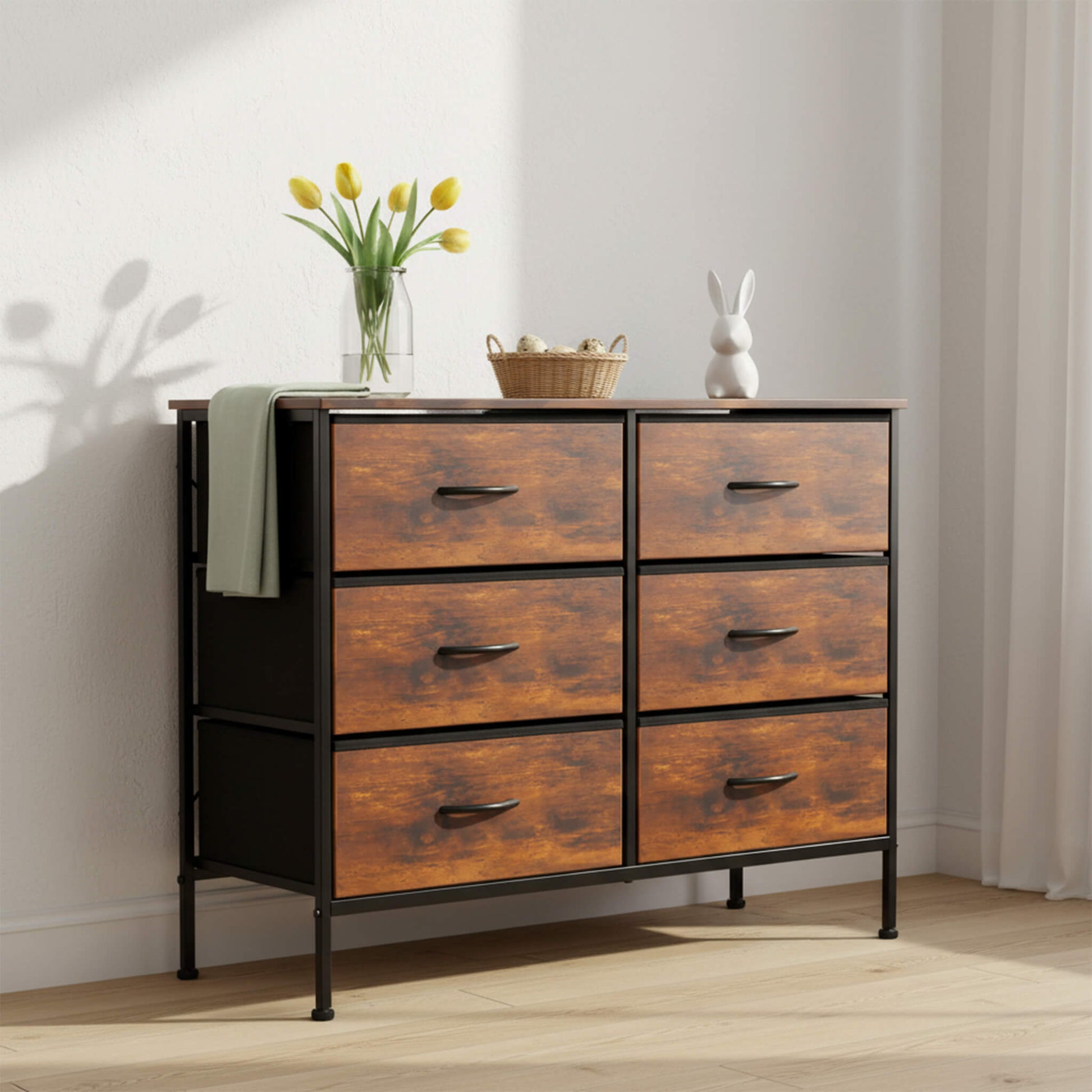TV Stand with Wide Drawers for Bedroom
