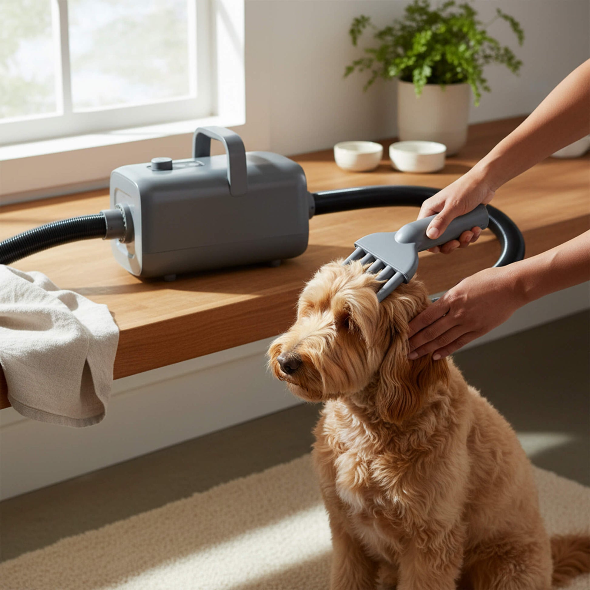 Pet Hair Dryer with Adjustable Speed/Temperature, Grooming Dryer