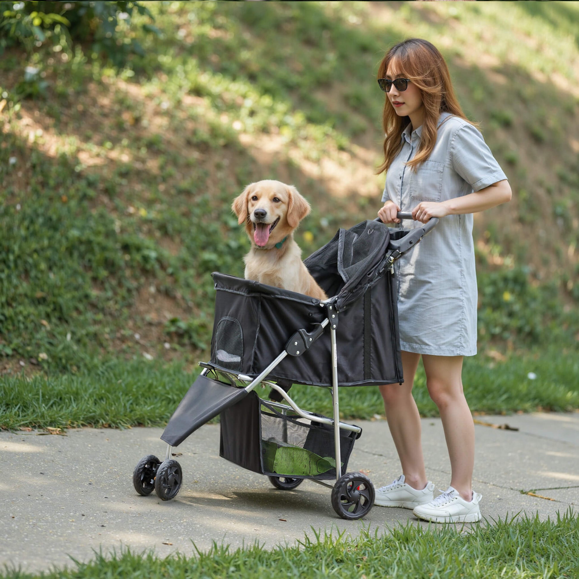 Foldable Pet Outdoor Stroller
