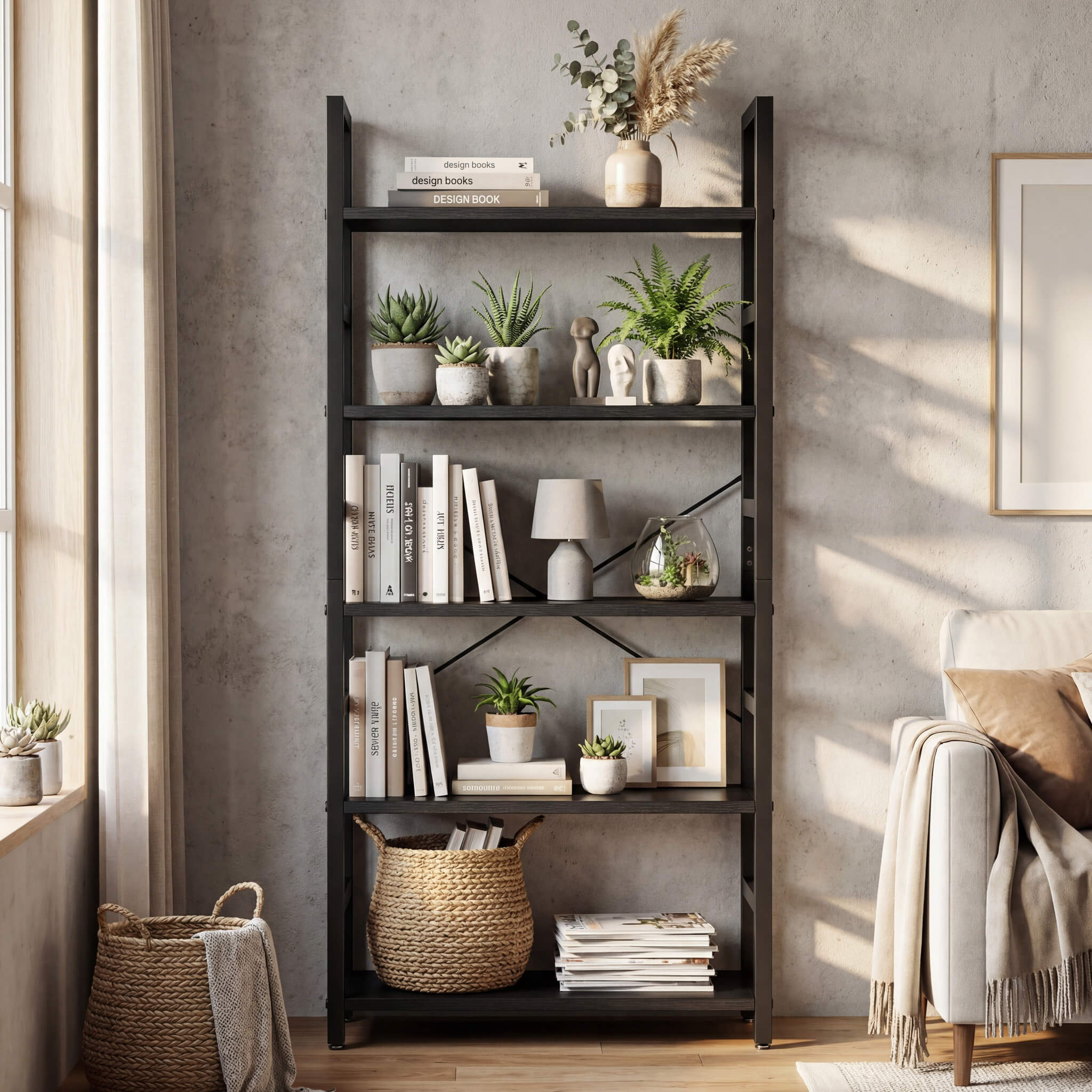 Shelf Bookcase for Living Room Bedroom
