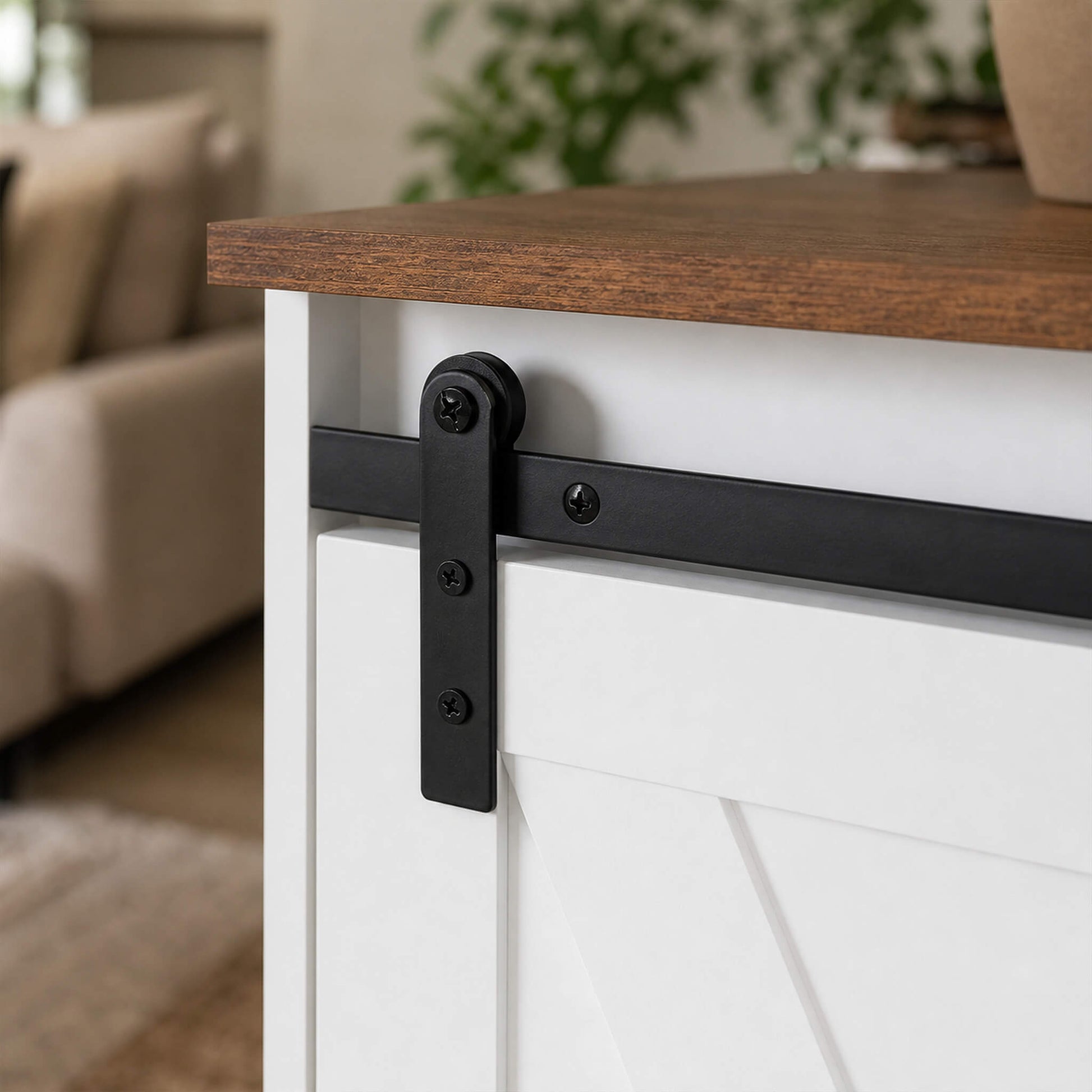 58“ Sliding Barn Door TV Cabinet