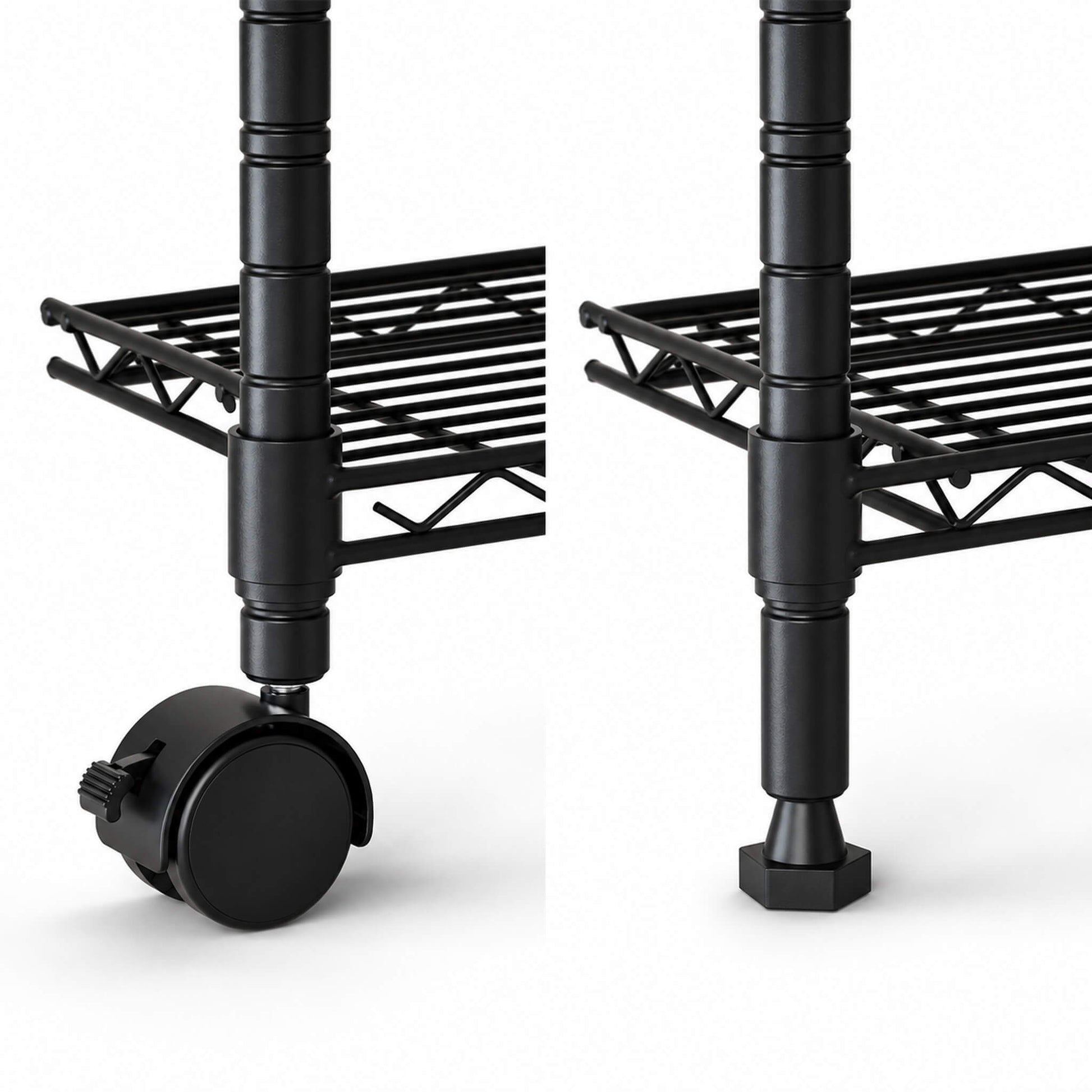 Heavy Duty Rolling Wire Storage Shelves for Kitchen/Pantry/Basement