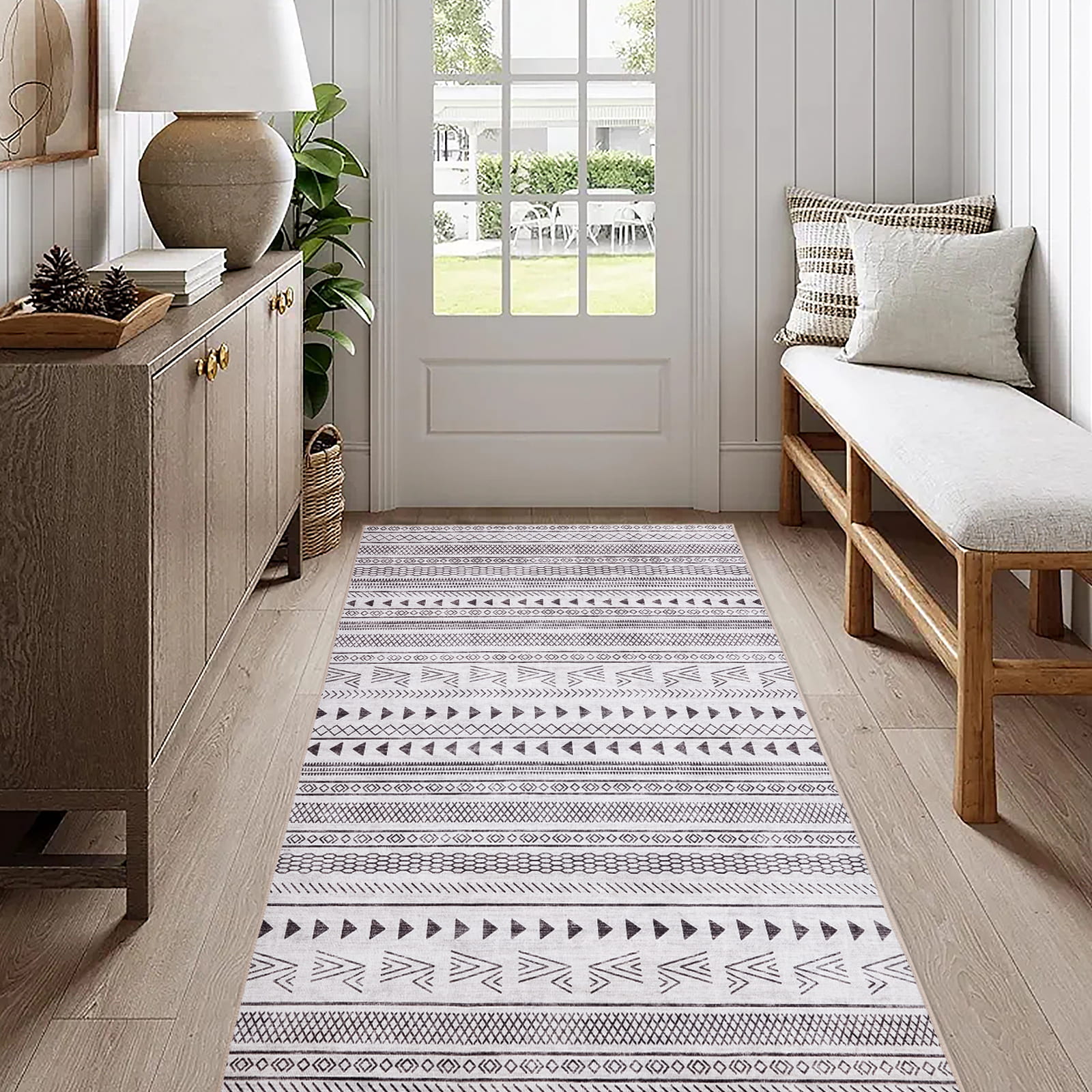 Luxury Weave Washable Area Rug for Bedroom Living Room