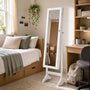 Freestanding Adjustable Full Length Mirror Jewelry Cabinet