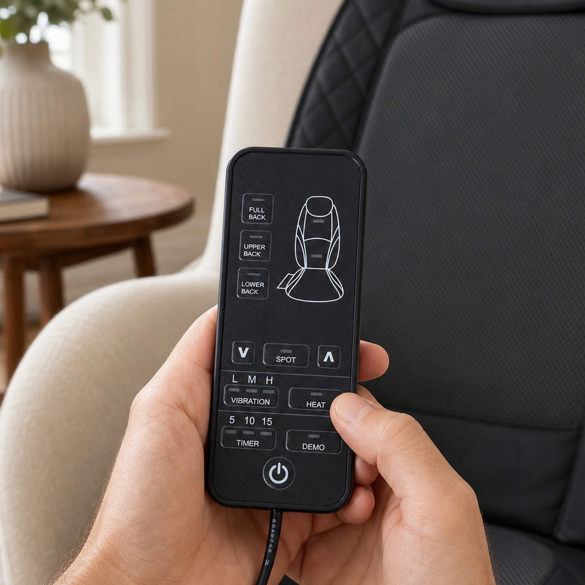 Massage Cushion with Heating and Vibration Functions For Car Cushion and Home Office Chair
