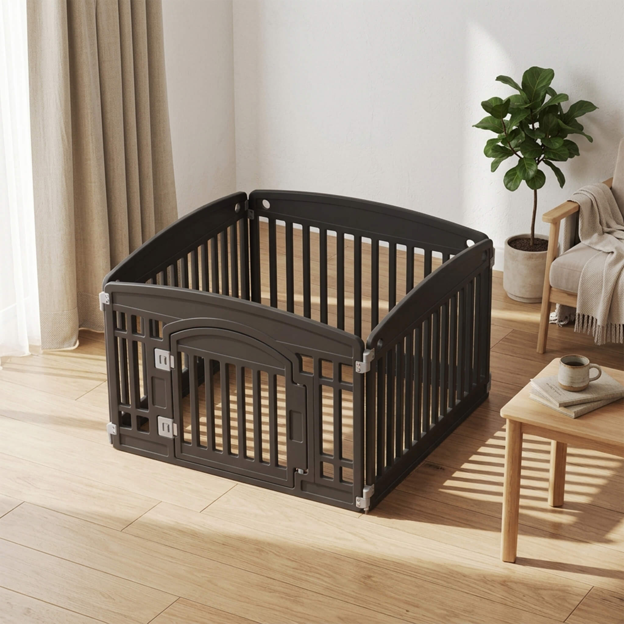 Plastic Dog Playpen with Door, Puppy Fence