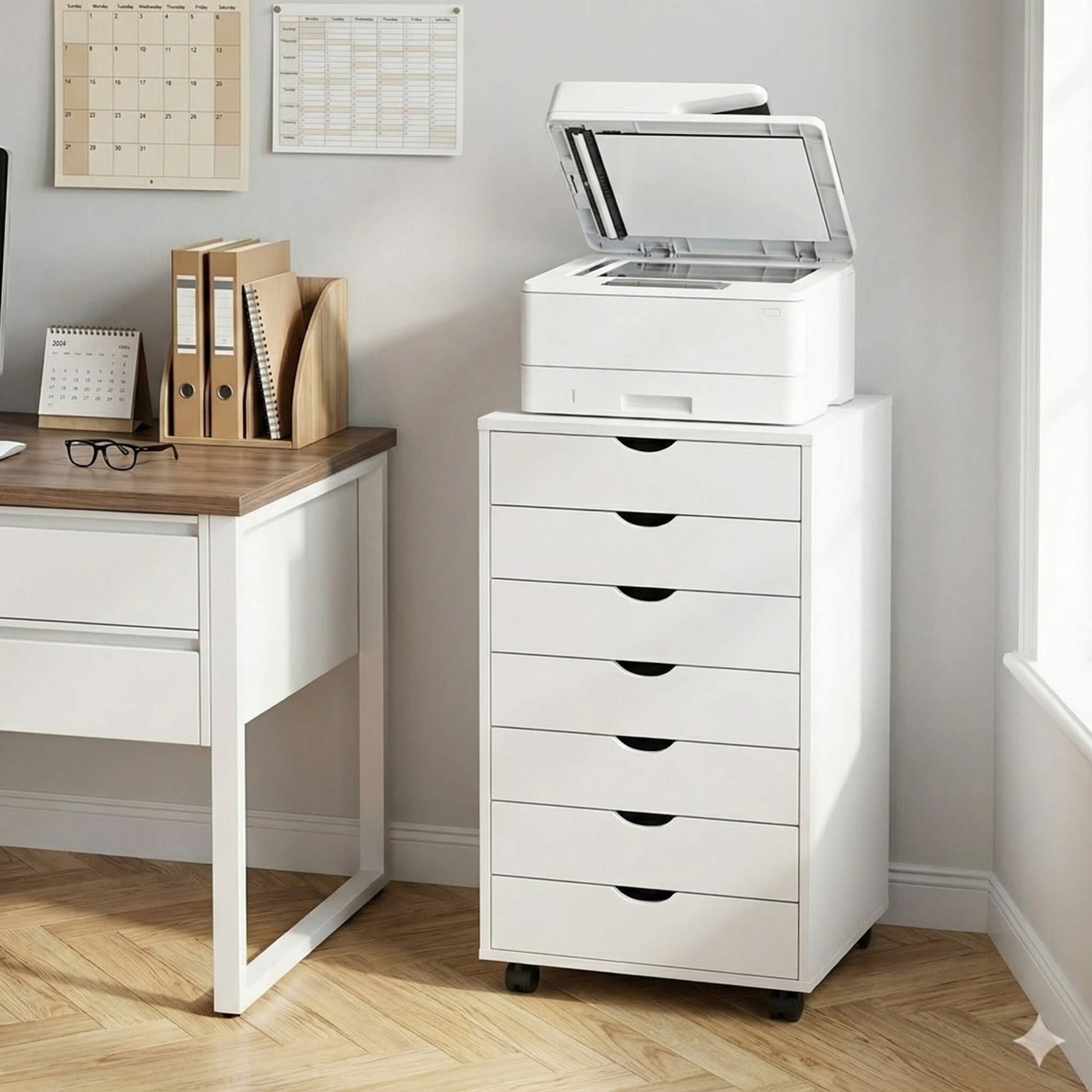 7 drawers organizer removable for office, bedroom