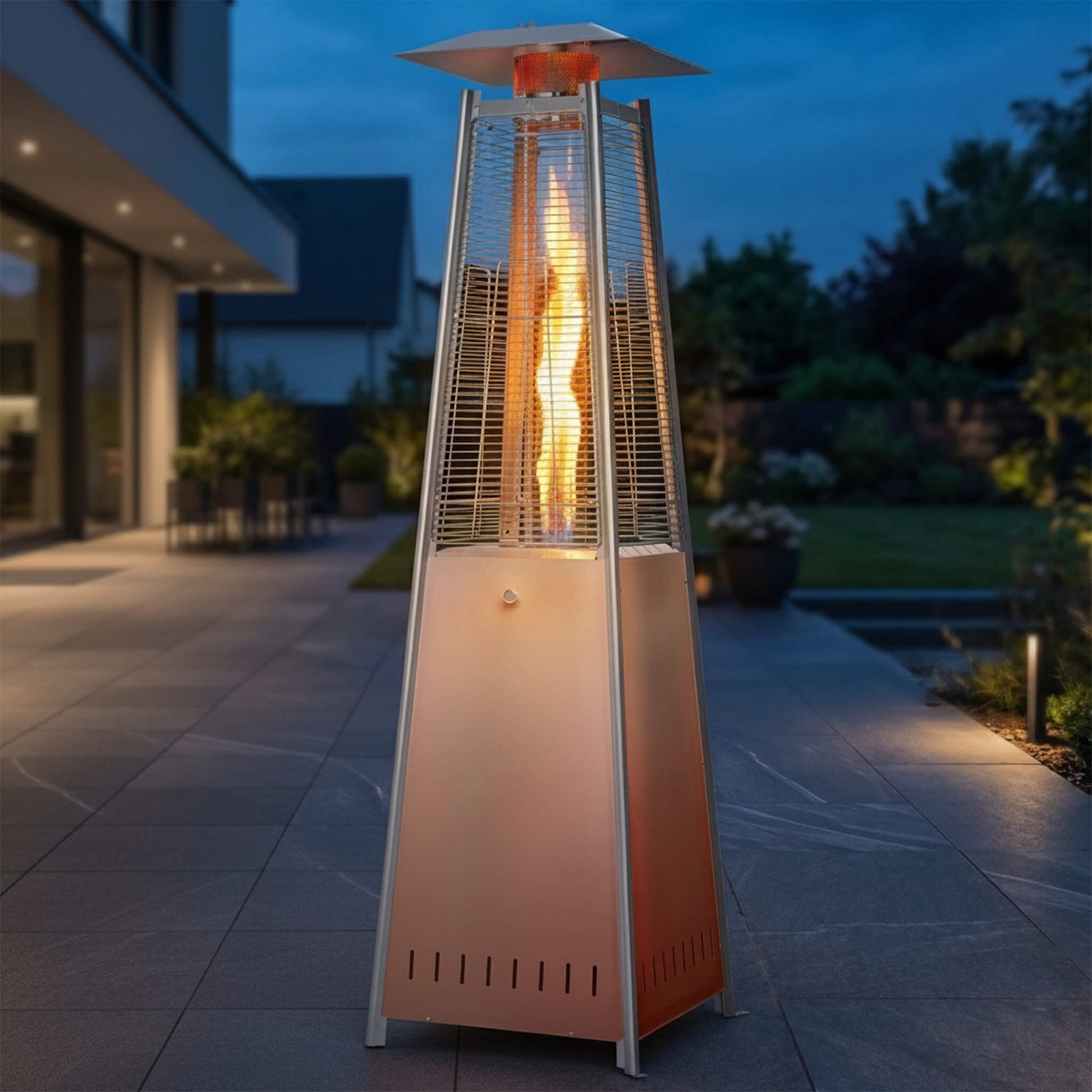 48,000 BTU Pyramid Propane Gas Patio Heater with LED Light