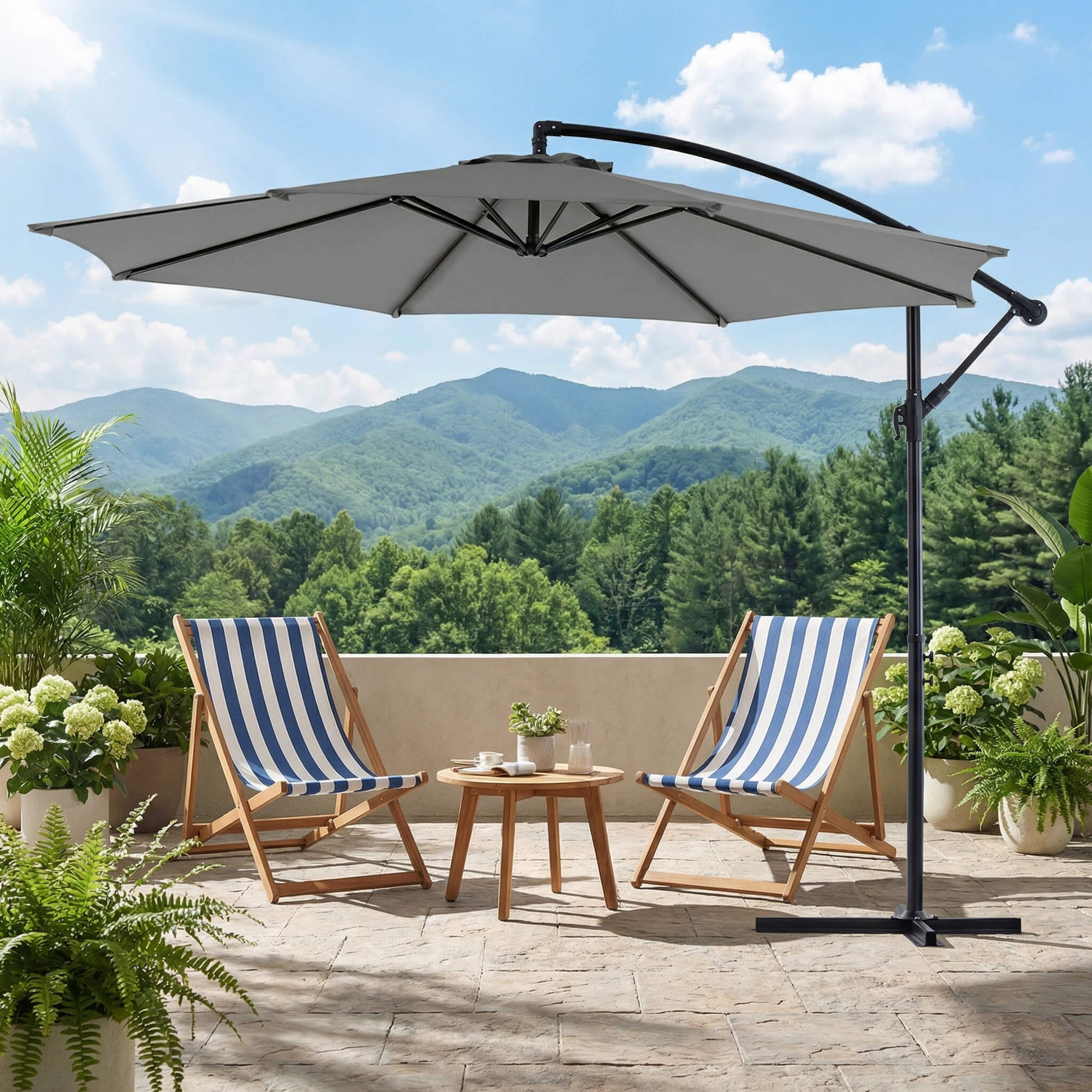 Patio Umbrellale ，Outdoor Table Umbrella with Tilt and Crank