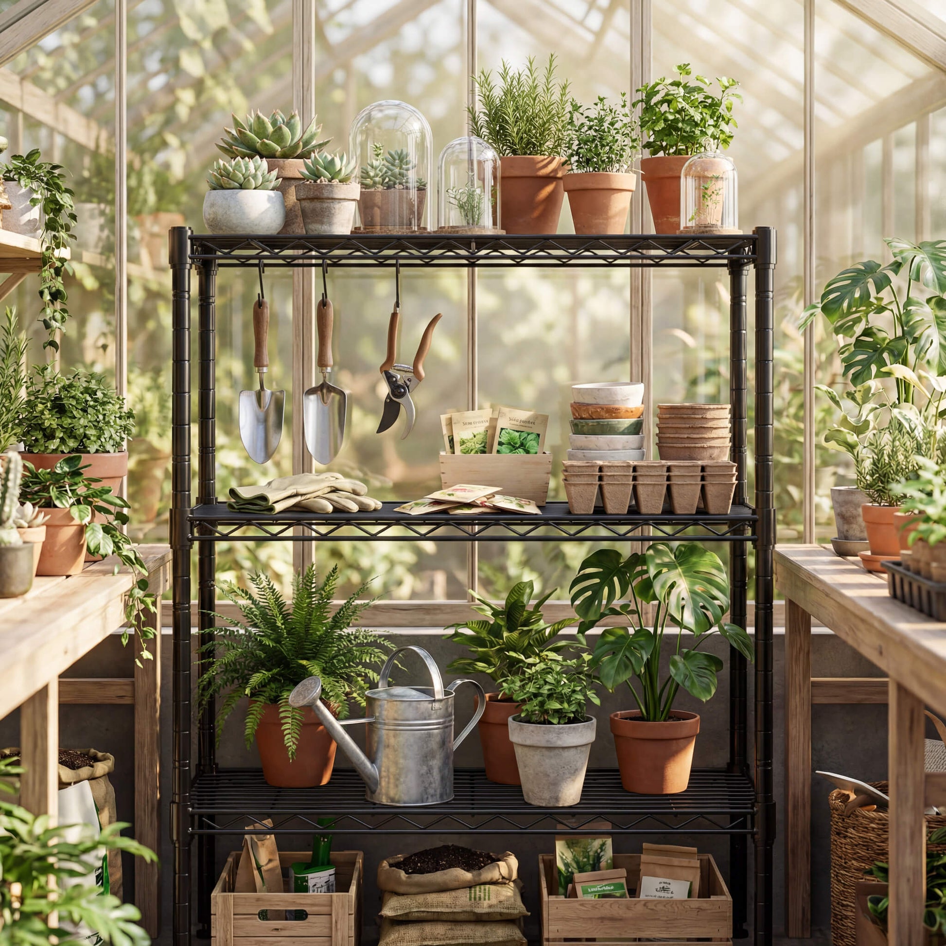 Adjustable Metal Storage Shelves