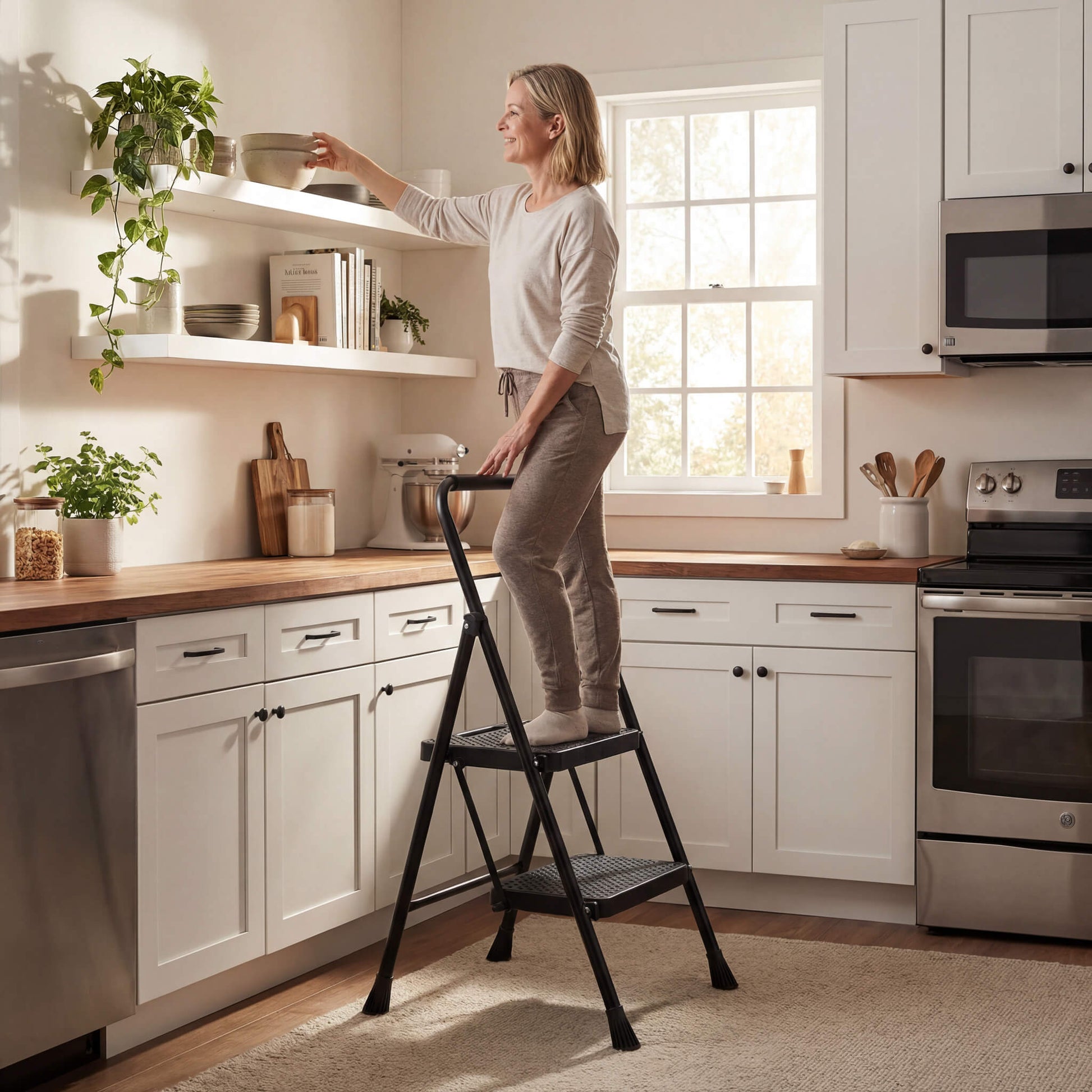 Anti-Slip Ladder for Accessing and Storing Items