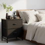 Nightstand Small Dresser With 2 Fabric Drawers Side Bedroom
