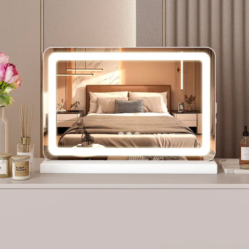 Makeup Mirror with Lights and Aluminum Alloy Frame