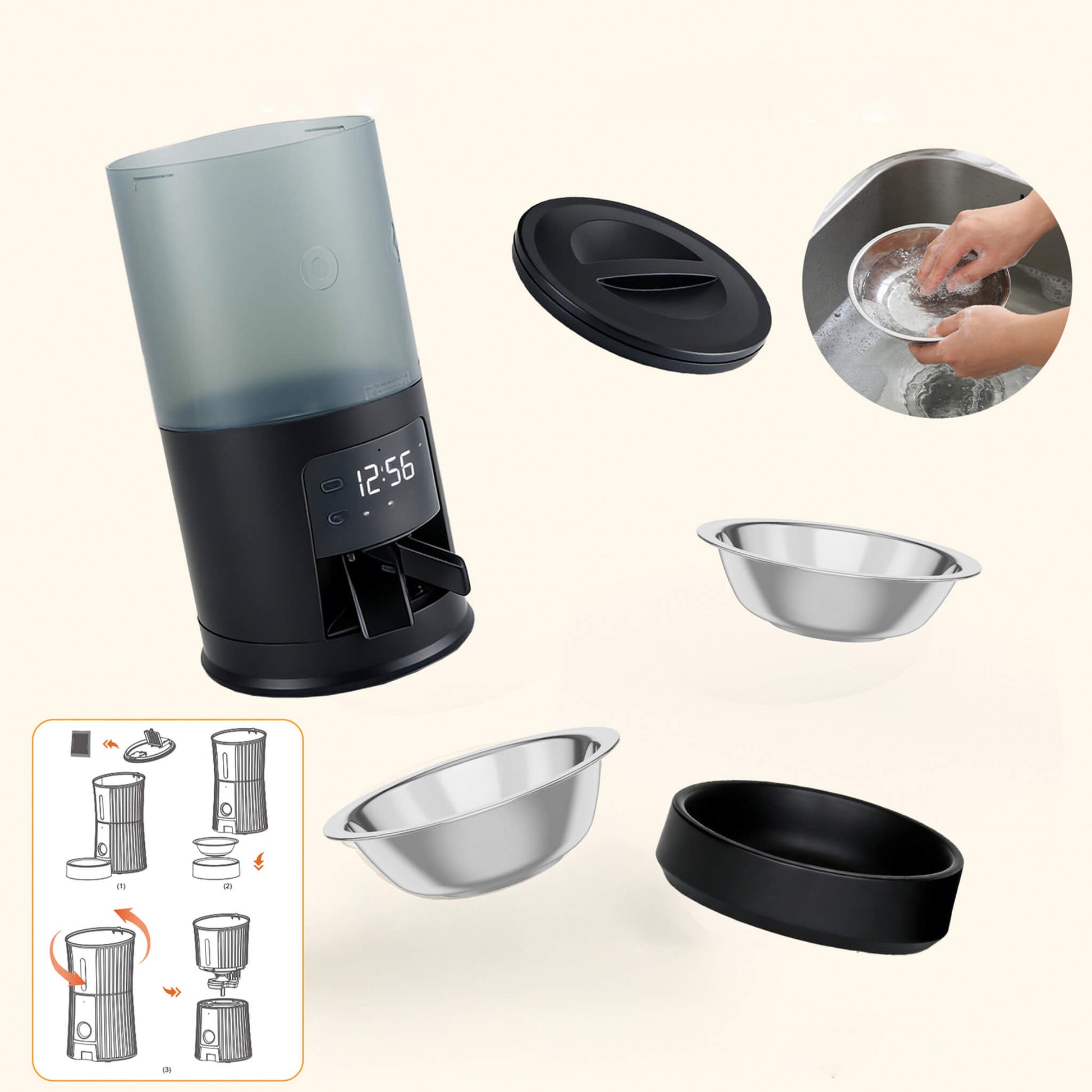 Programmable, Smart, Fully Automatic Pet Feeder with App